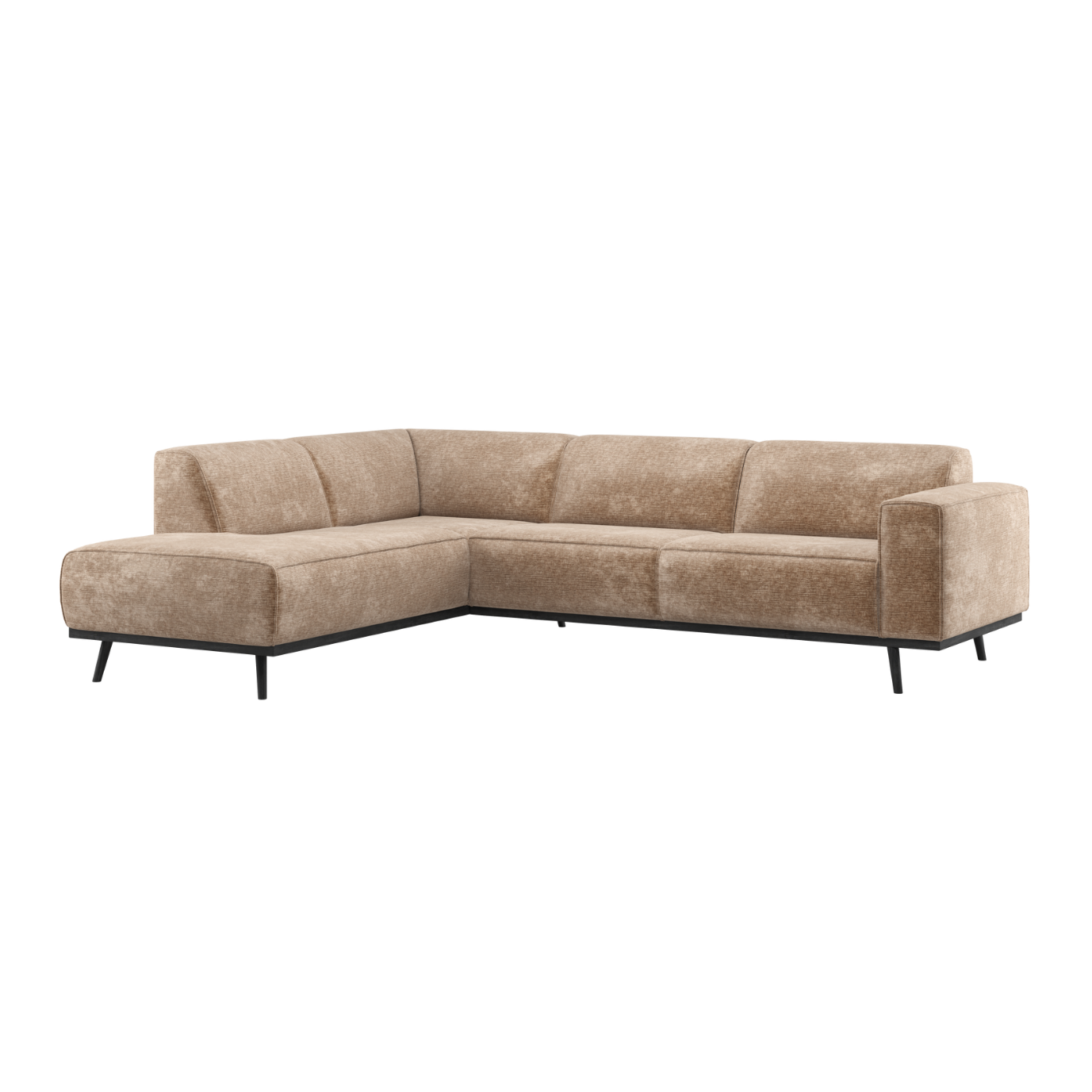 Linkerhoekbank STATEMENT donkerbeige chenille