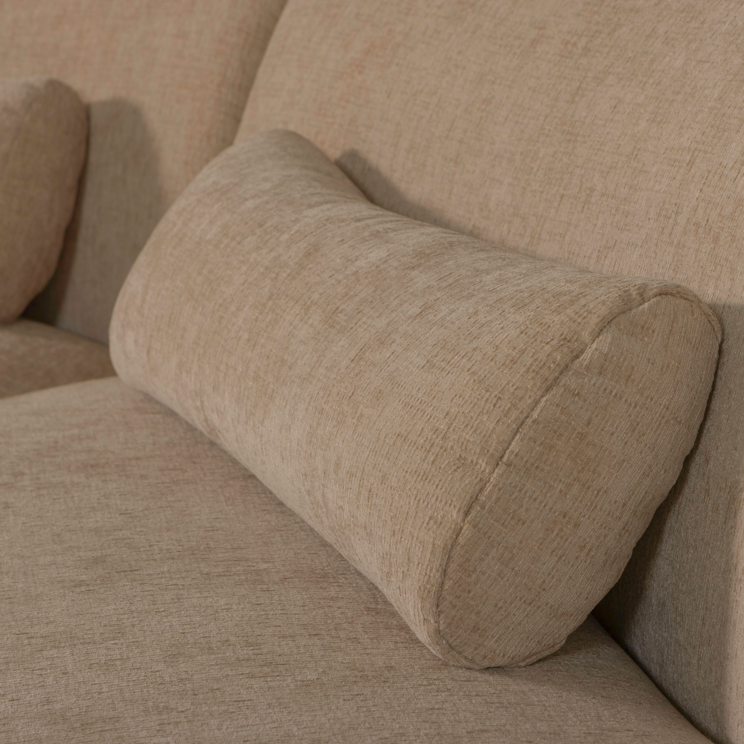 Sofa halbkreisförmig für 4 Personen BATAVIER hellbraun