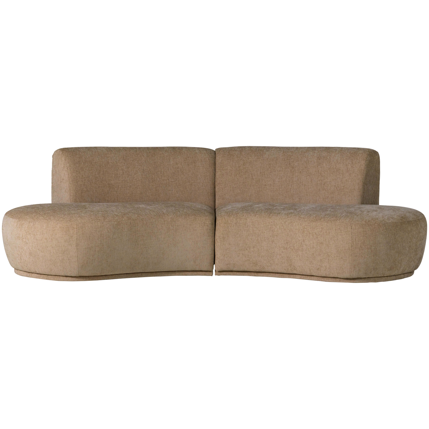 Sofa halbkreisförmig für 4 Personen BATAVIER hellbraun