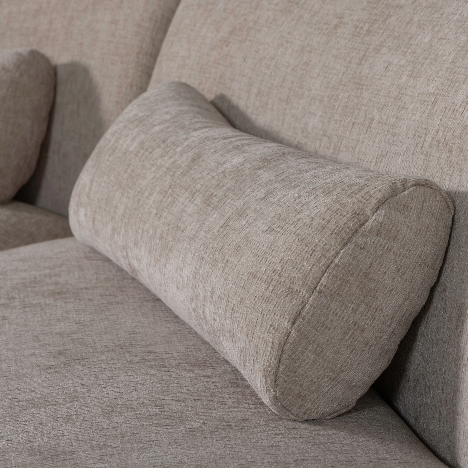 BATAVIER Sand Half-Round Sofa for 4 People