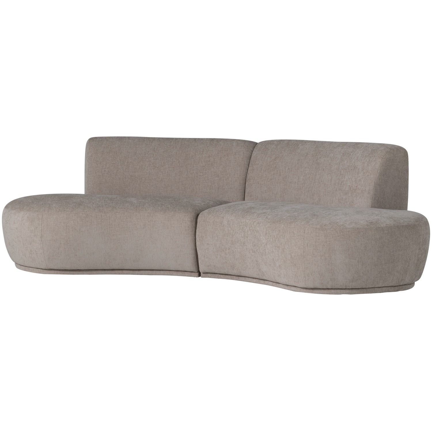 BATAVIER Sand Half-Round Sofa for 4 People