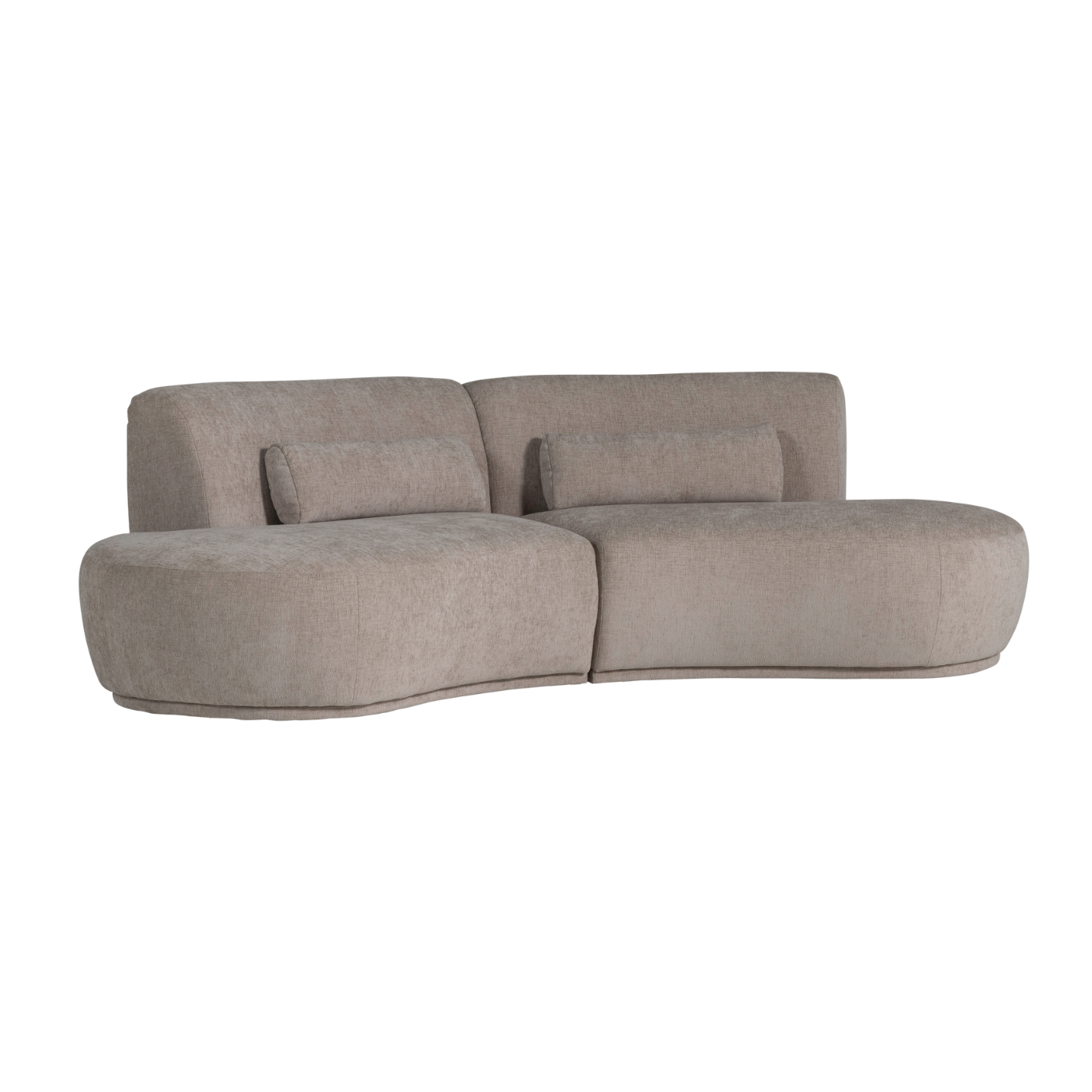 BATAVIER Sand Half-Round Sofa for 4 People