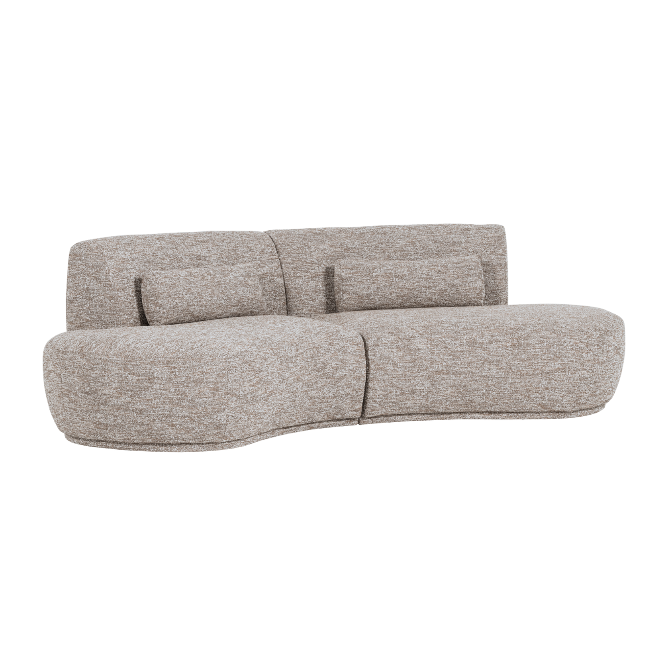 Sofa halbkreisförmig für 4 Personen BATAVIER sandmelange