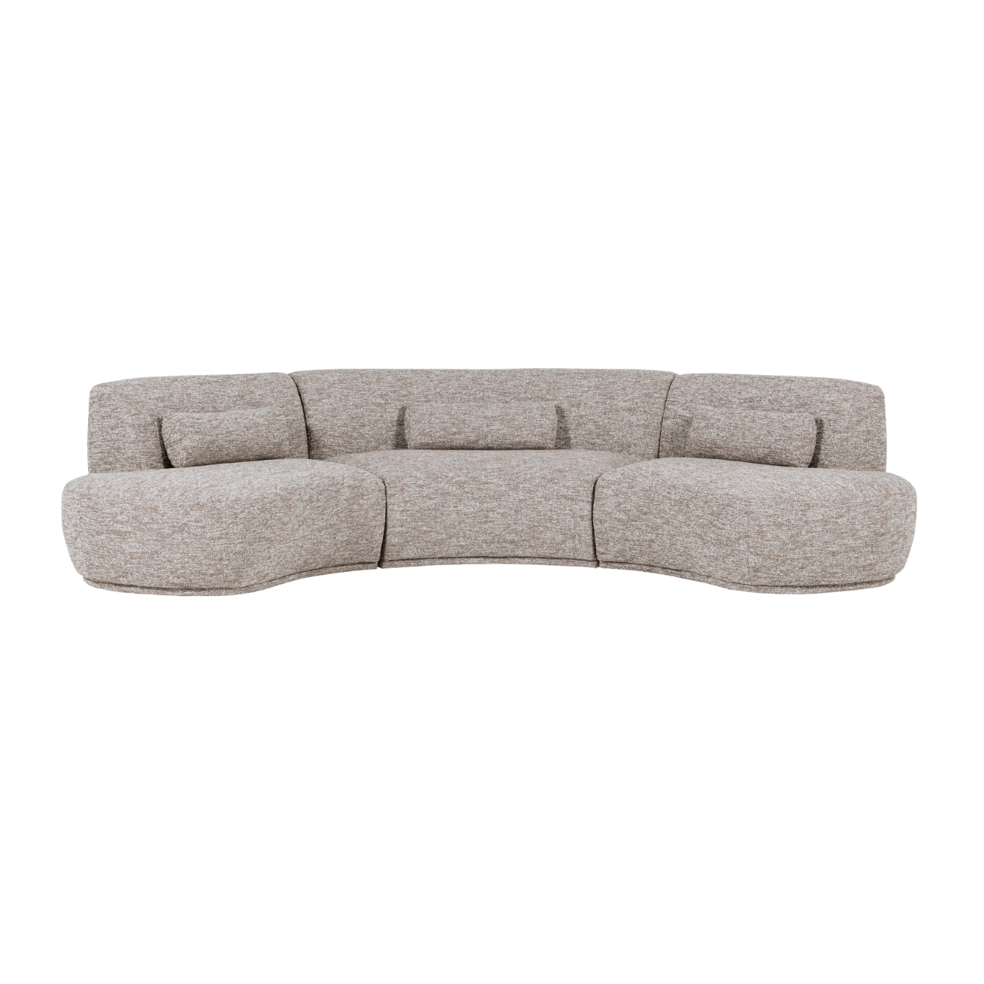 Sofa halfcirkel 6-persoons BATAVIER zand melange