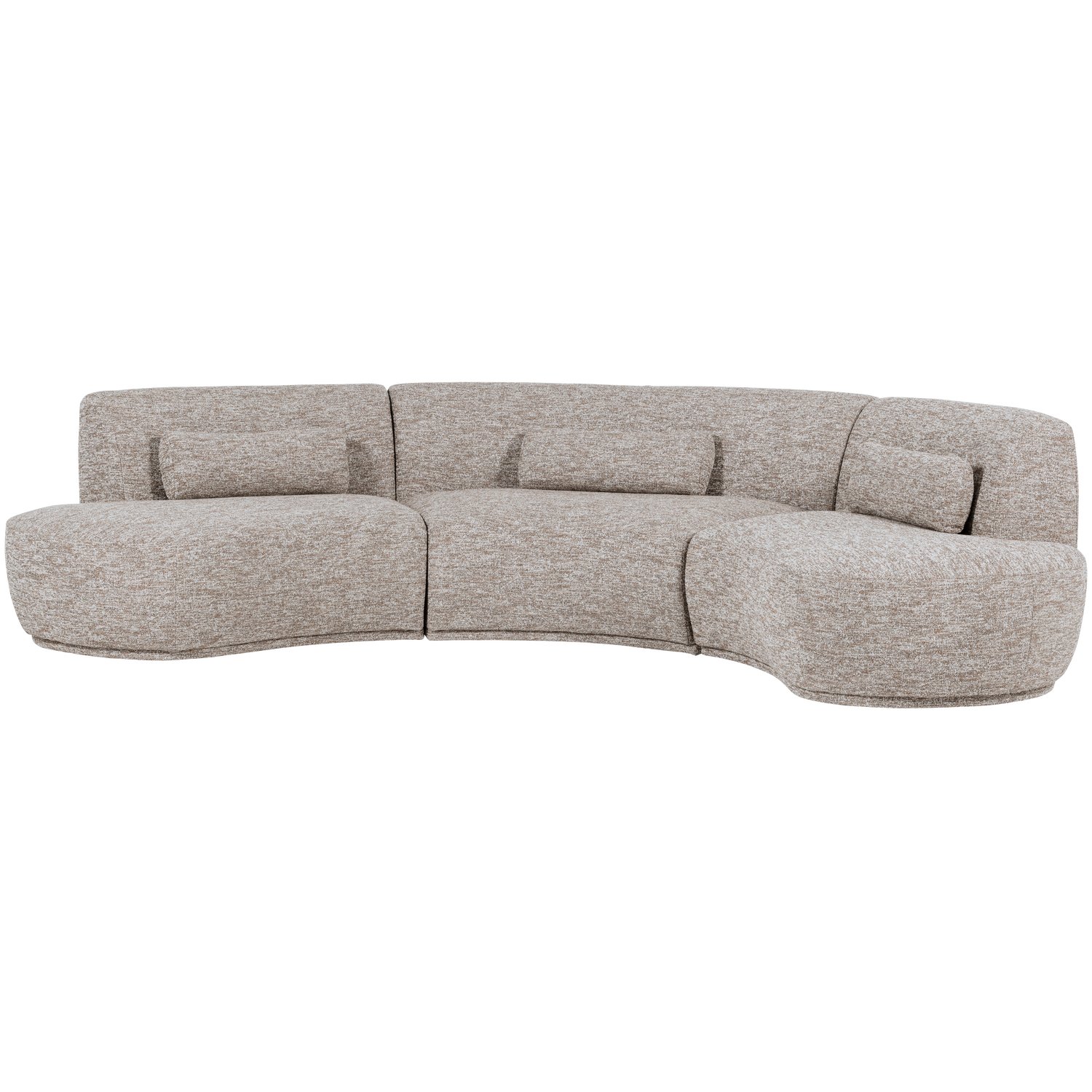 Sofa halfcirkel 6-persoons BATAVIER zand melange