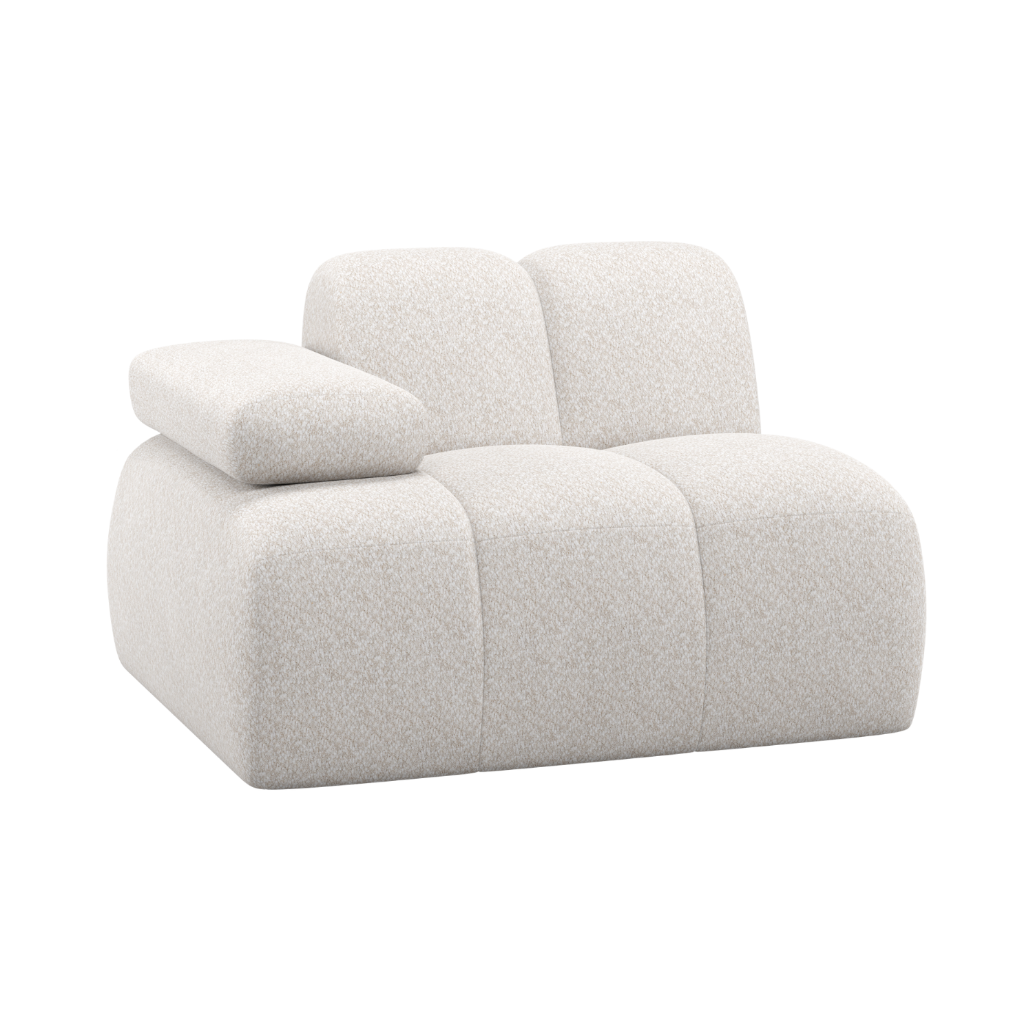 Sofa modułowa MOJO - element lewostronny ecru baranek – Woood
