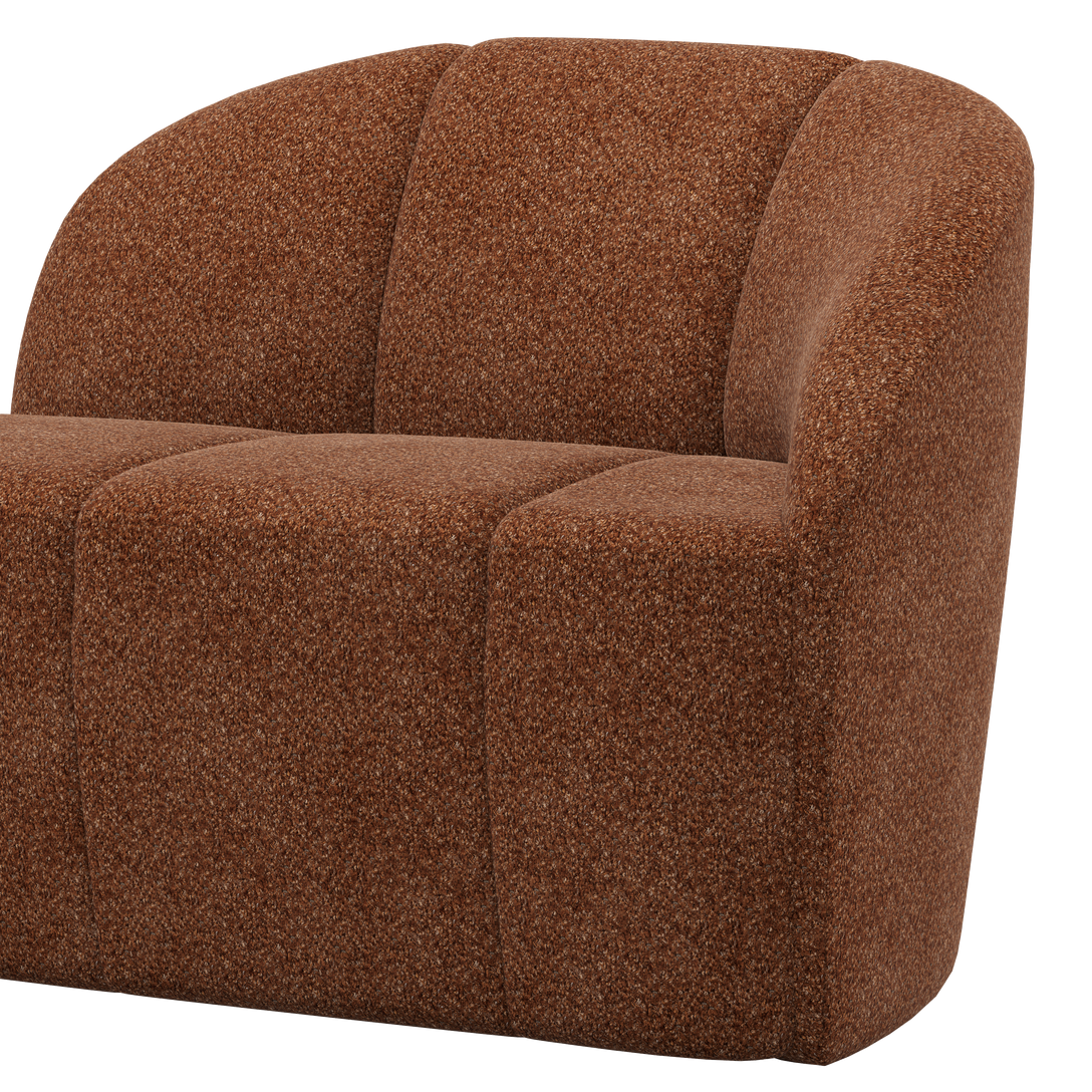 Sofa 2-sitzig MOJO rötlich braun Schaffell