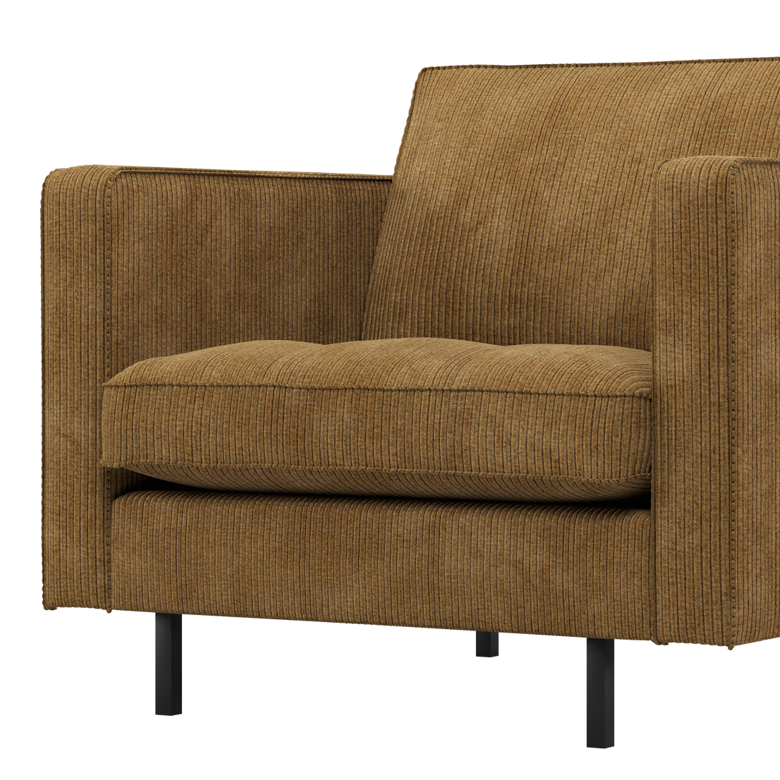 Fauteuil RODEO CLASSIC honingkleurige ribstof