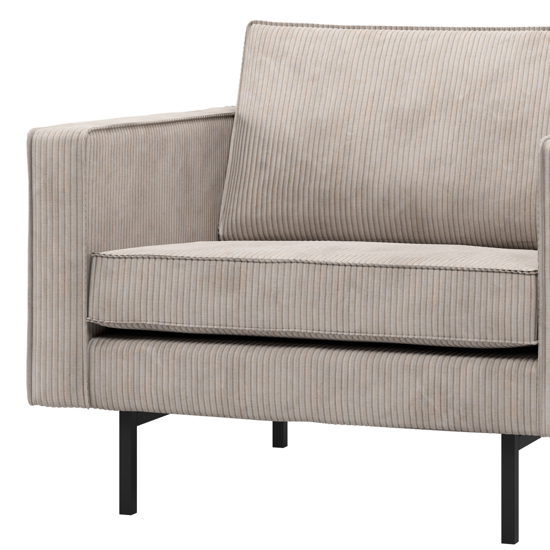 Fauteuil RODEO ecru ribstof