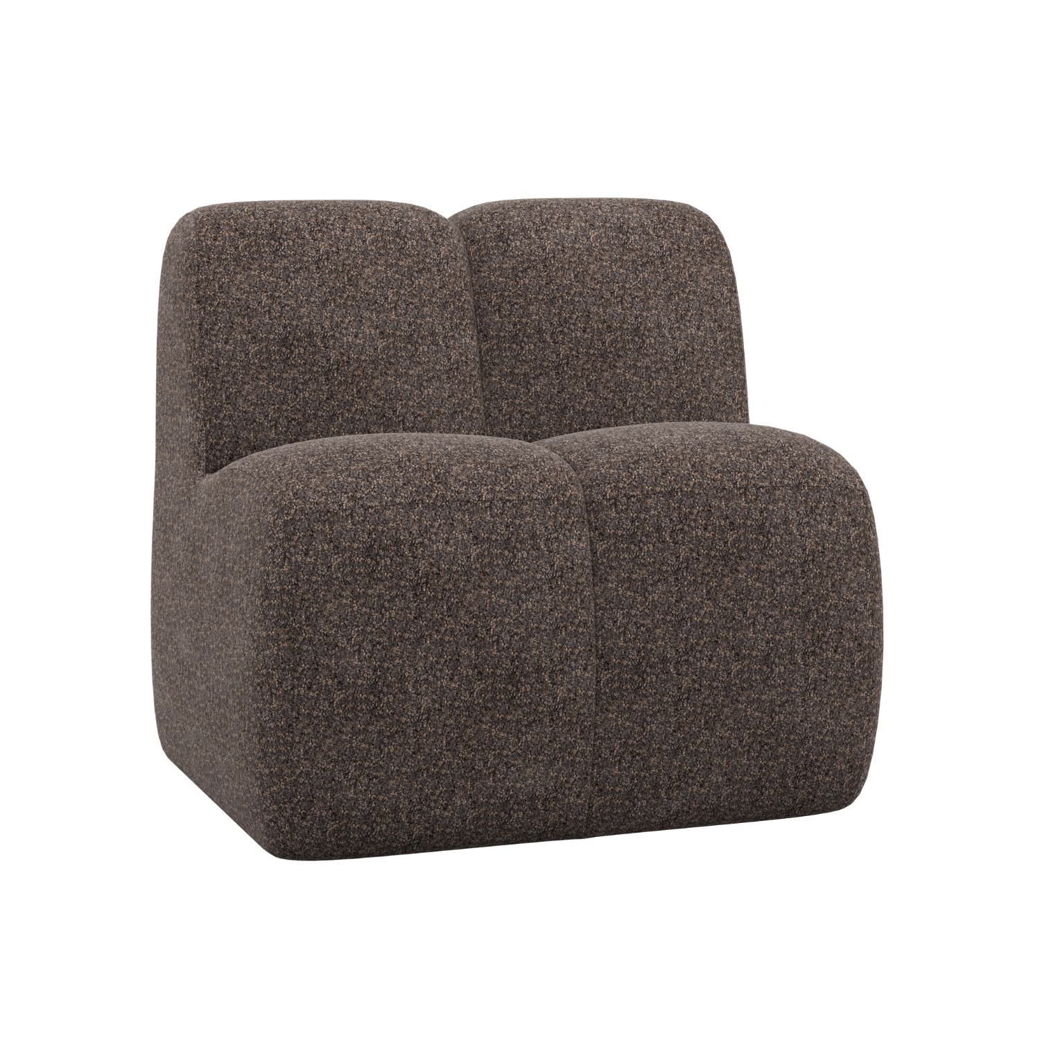 Fotel / moduł MOJO BENCH brązowy baranek – Woood