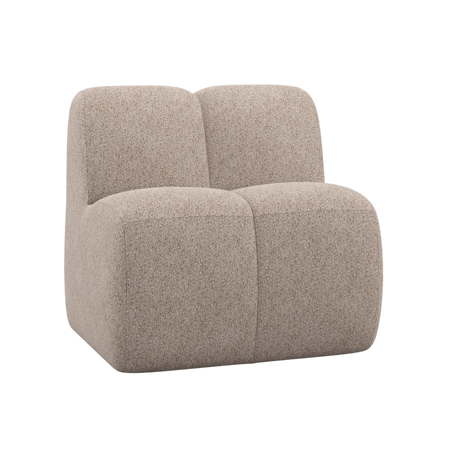 Fauteuil / module MOJO BENCH zandkleurige schapenvacht