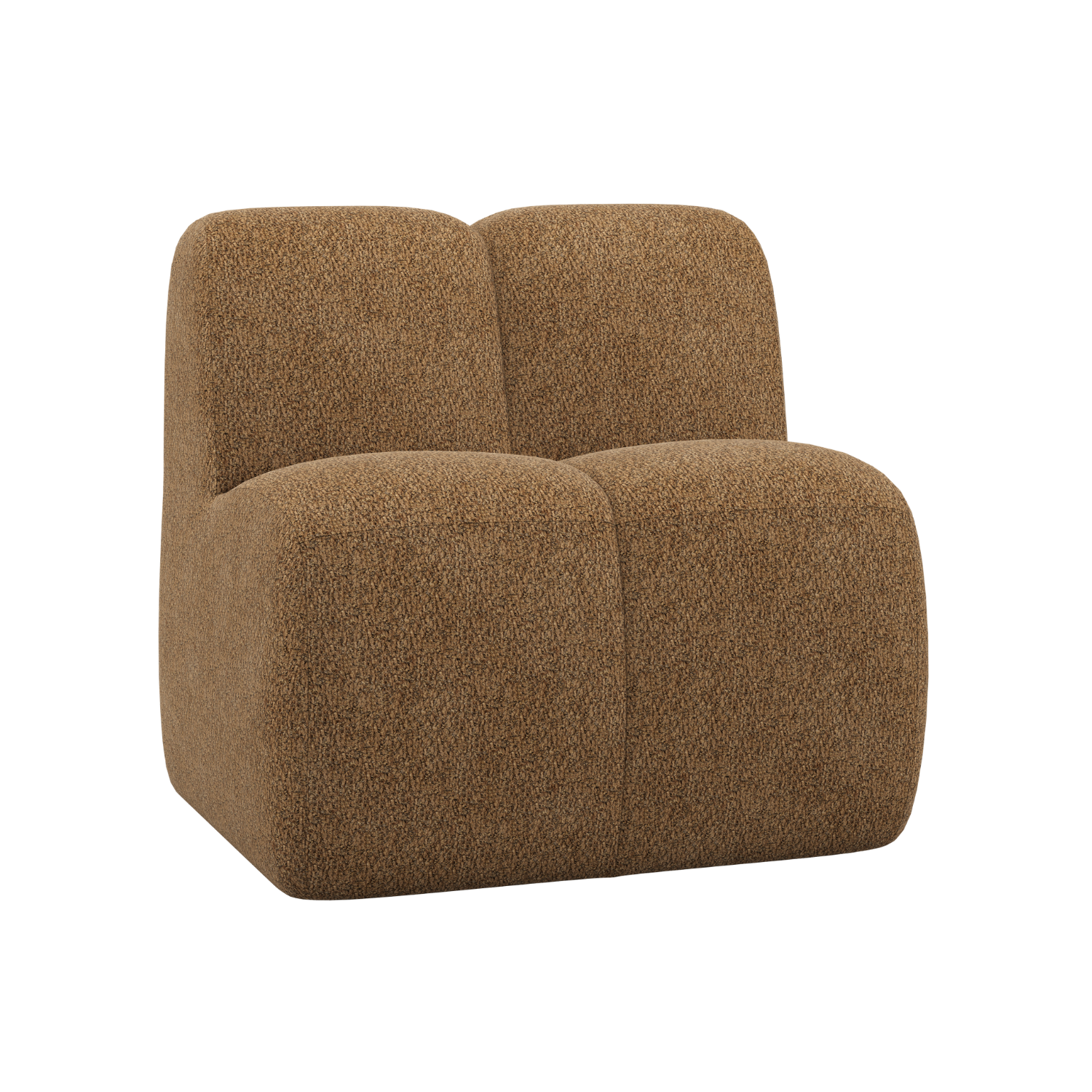 Fauteuil / module MOJO BENCH honingkleurige schapenkleed