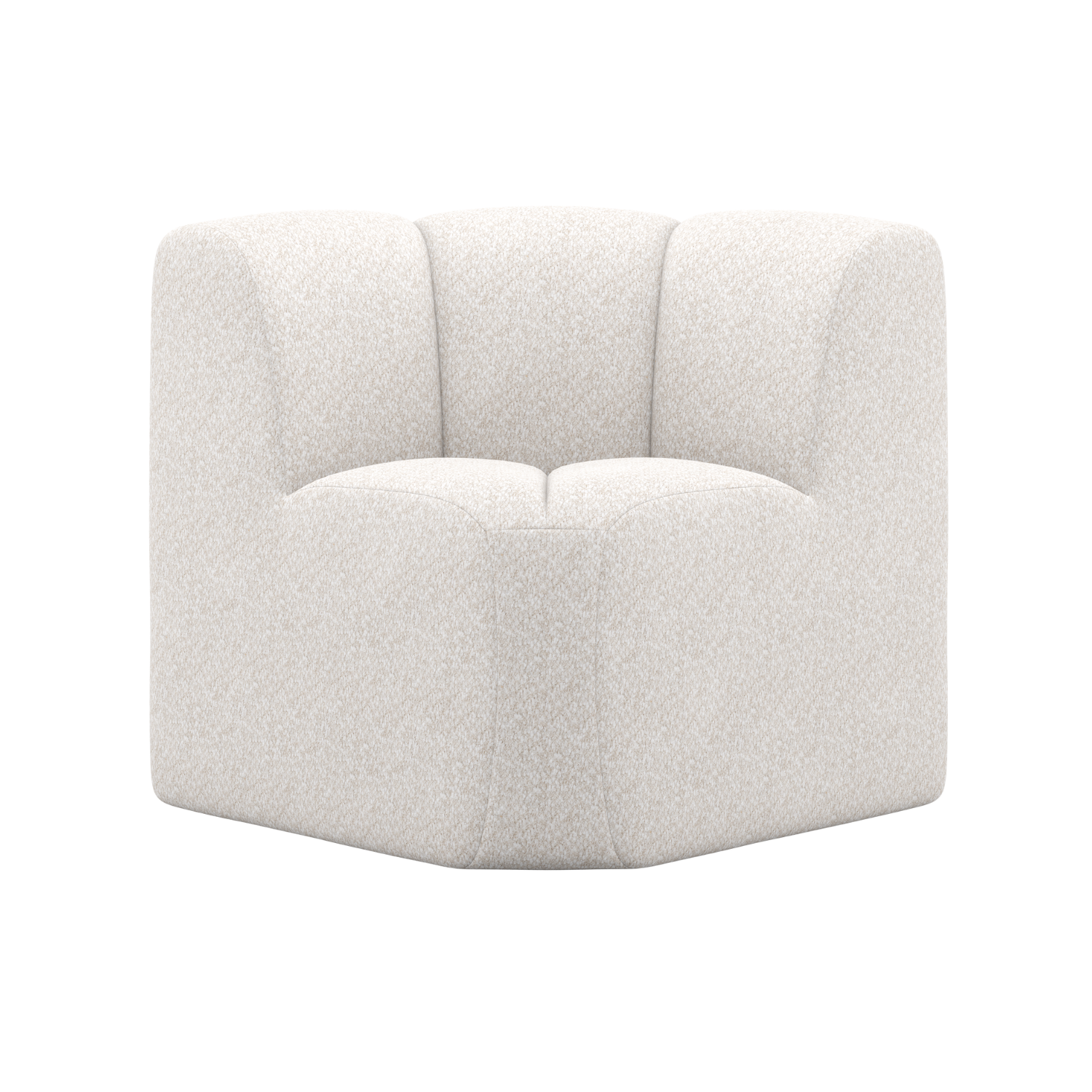 Modulares Sofa MOJO BENCH - Eckelement ecru Baranek