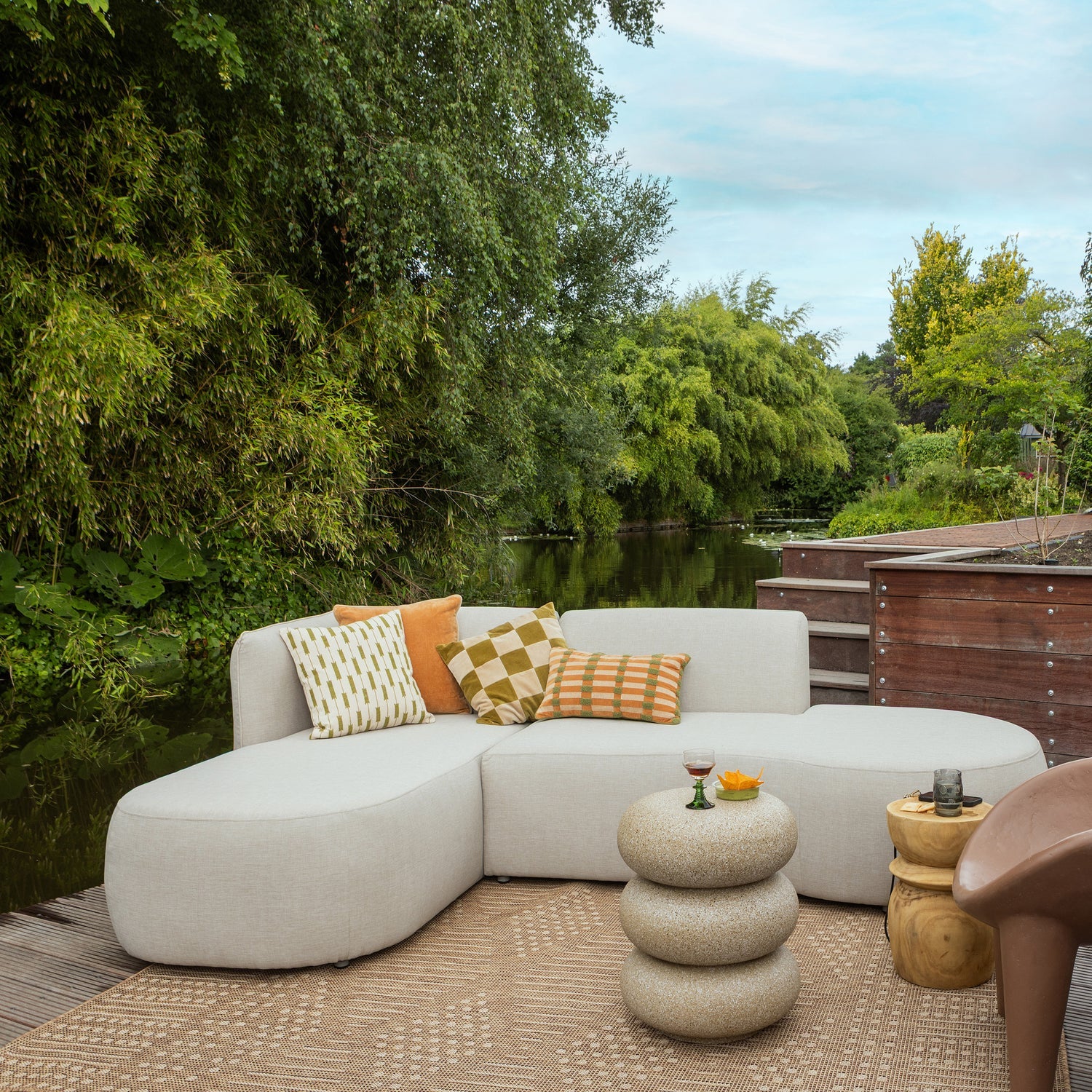 ORIO Brown Garden Armchair