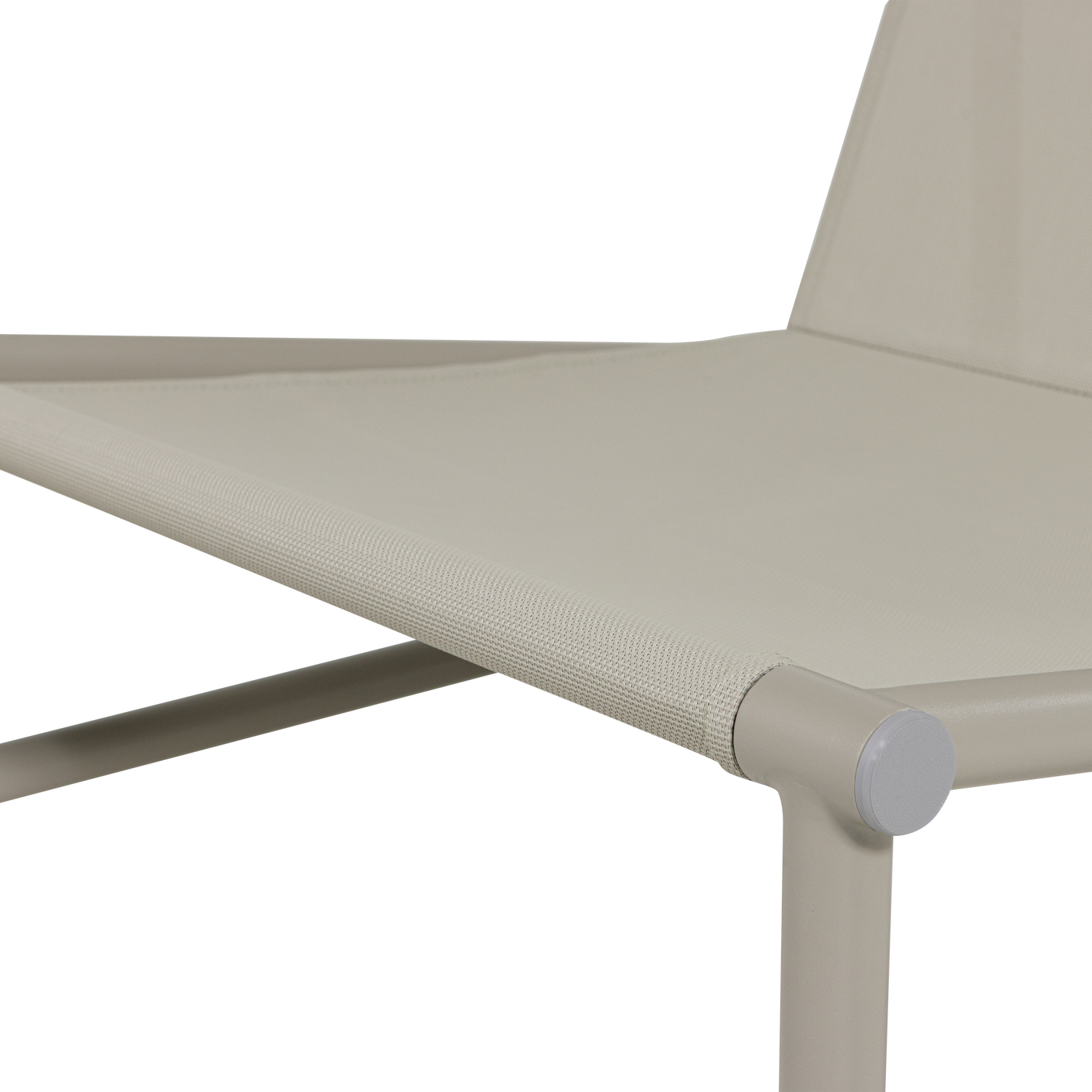 ELVO White Garden Armchair with Sand Cushion