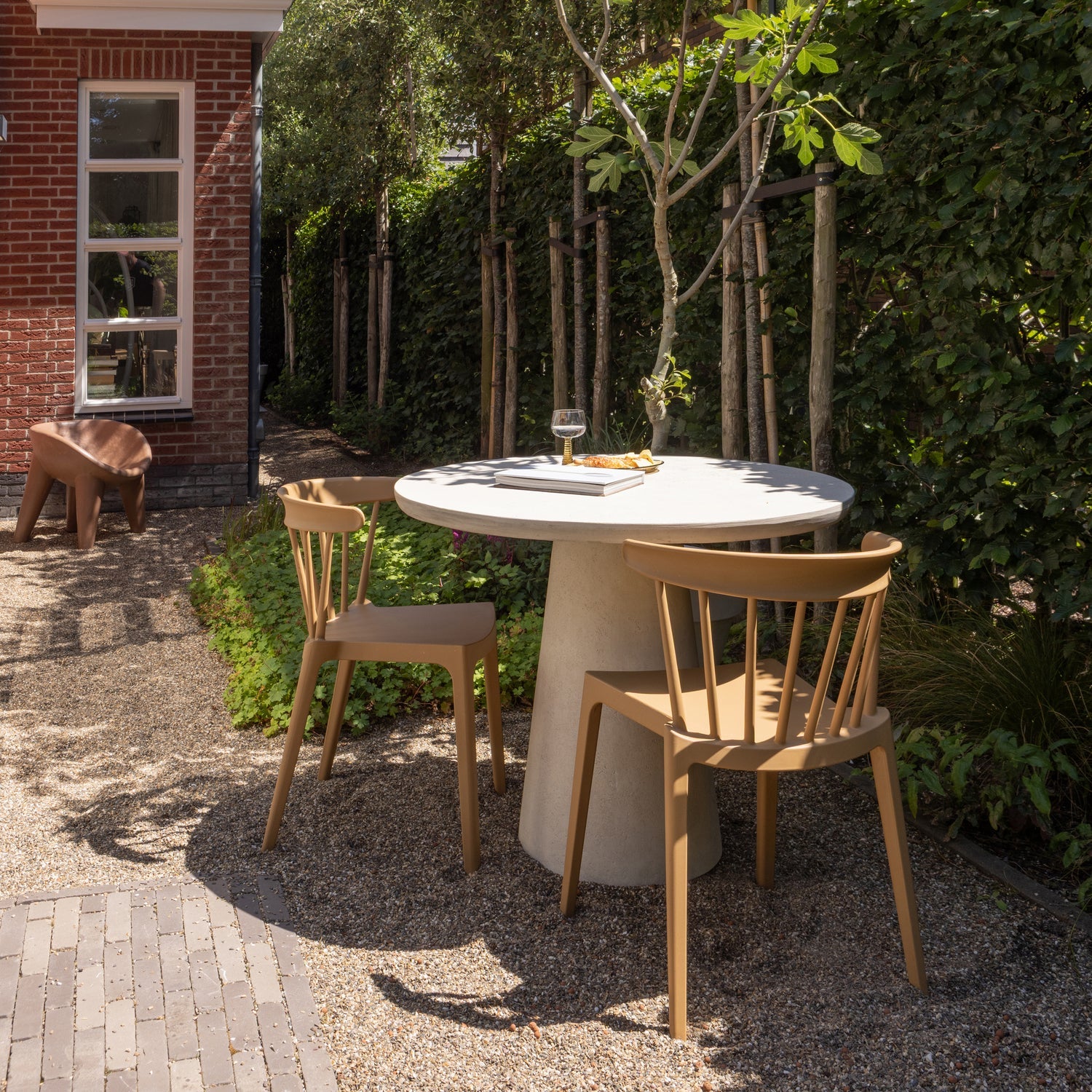 Runder Gartentisch KEVON beige