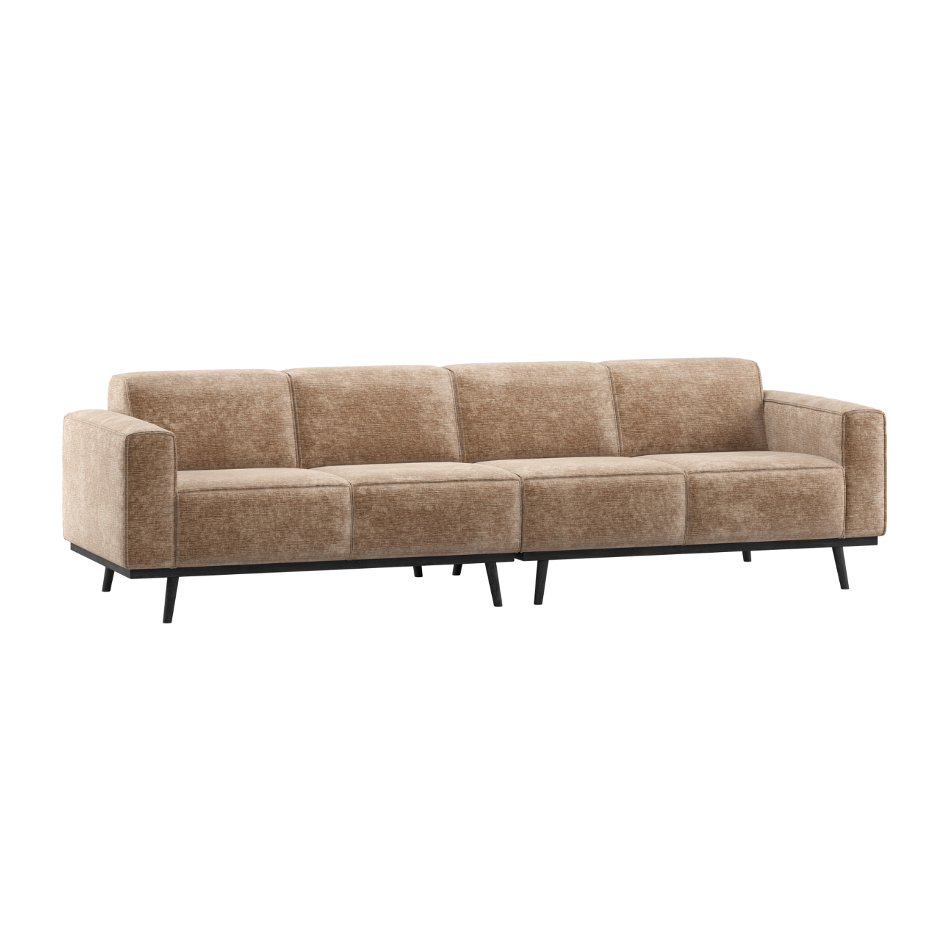 Sofa 4-persoons STATEMENT donkerbeige chenille
