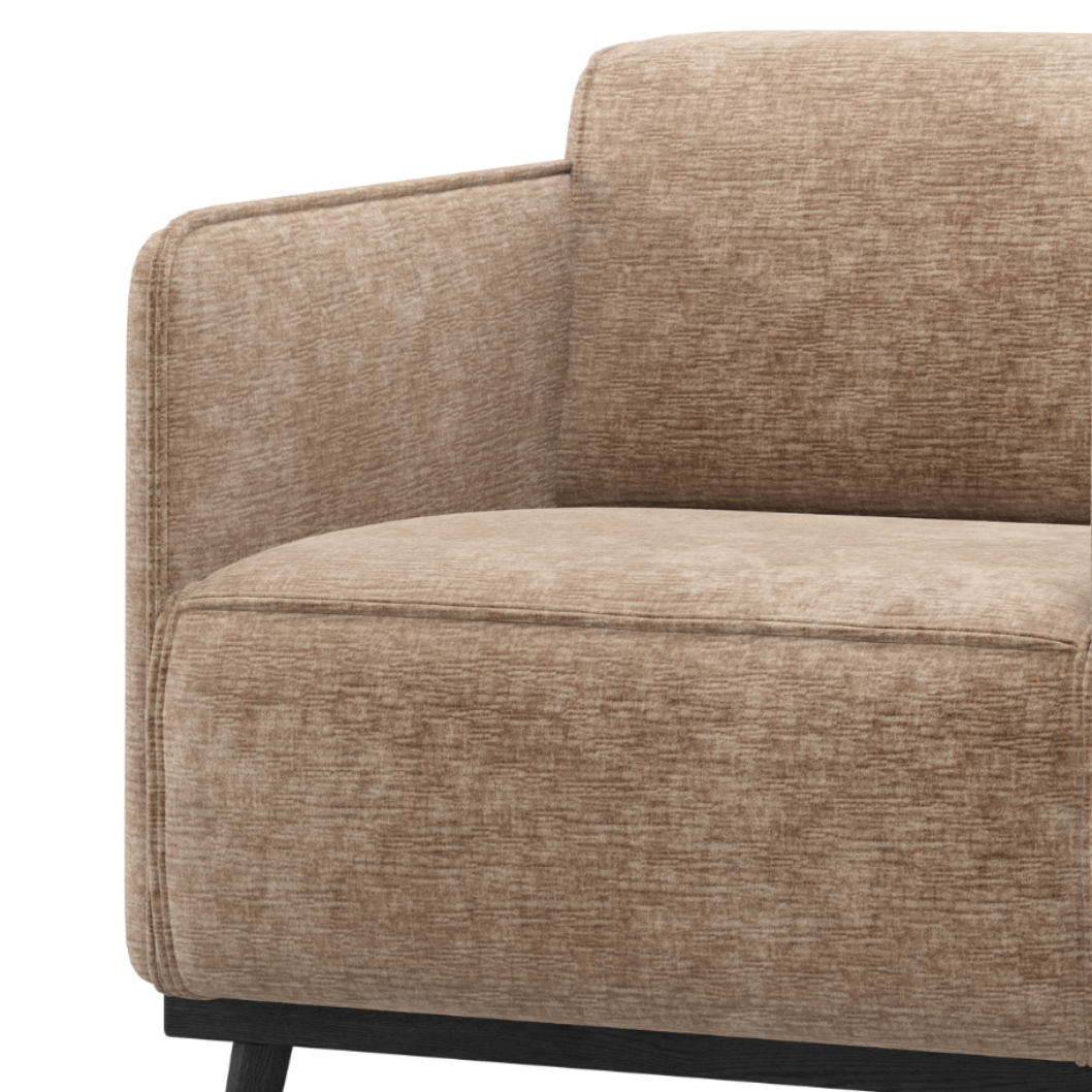 Fauteuil STATEMENT donkerbeige chenille