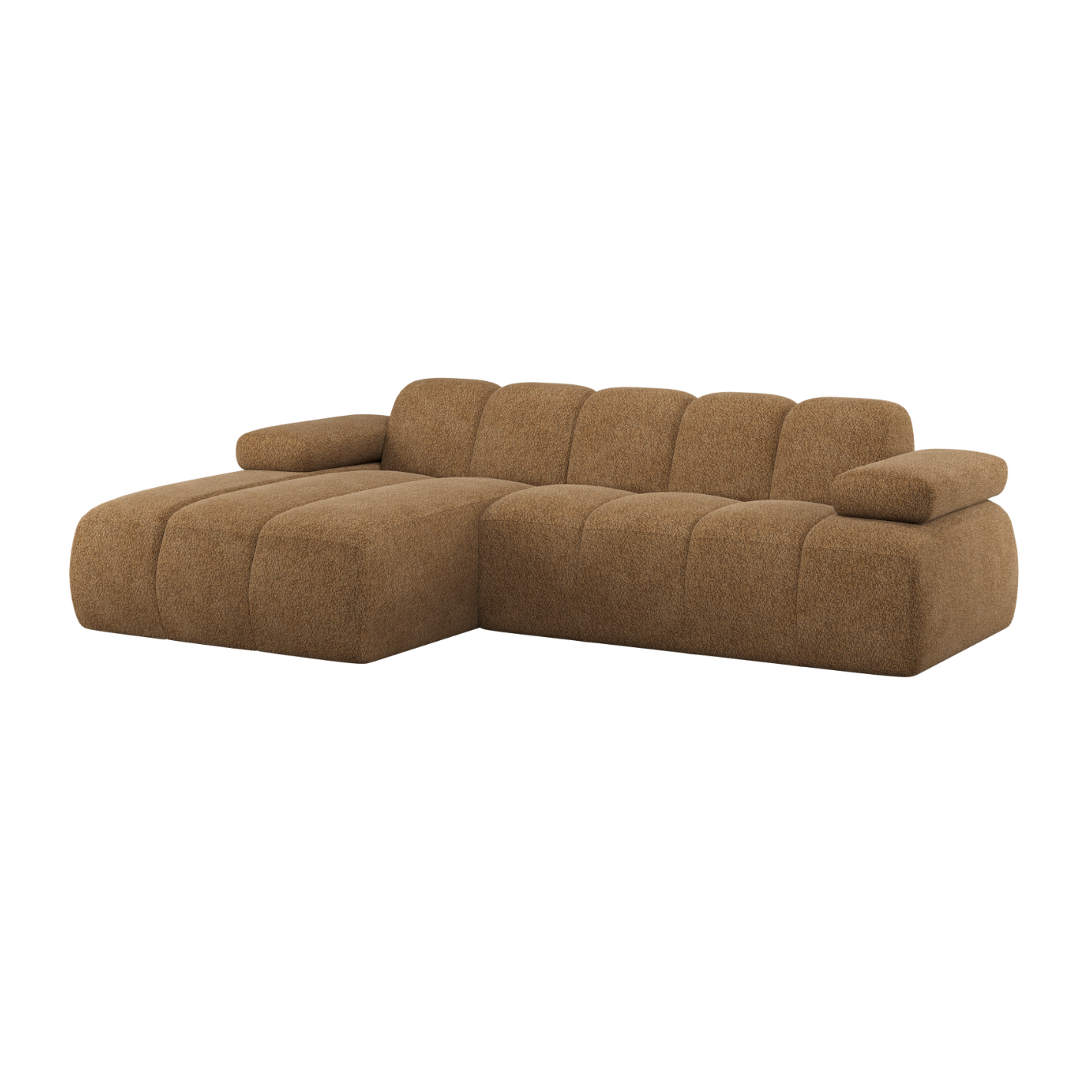 Modulaire linker hoekbank MOJO honingkleurige schapenvacht