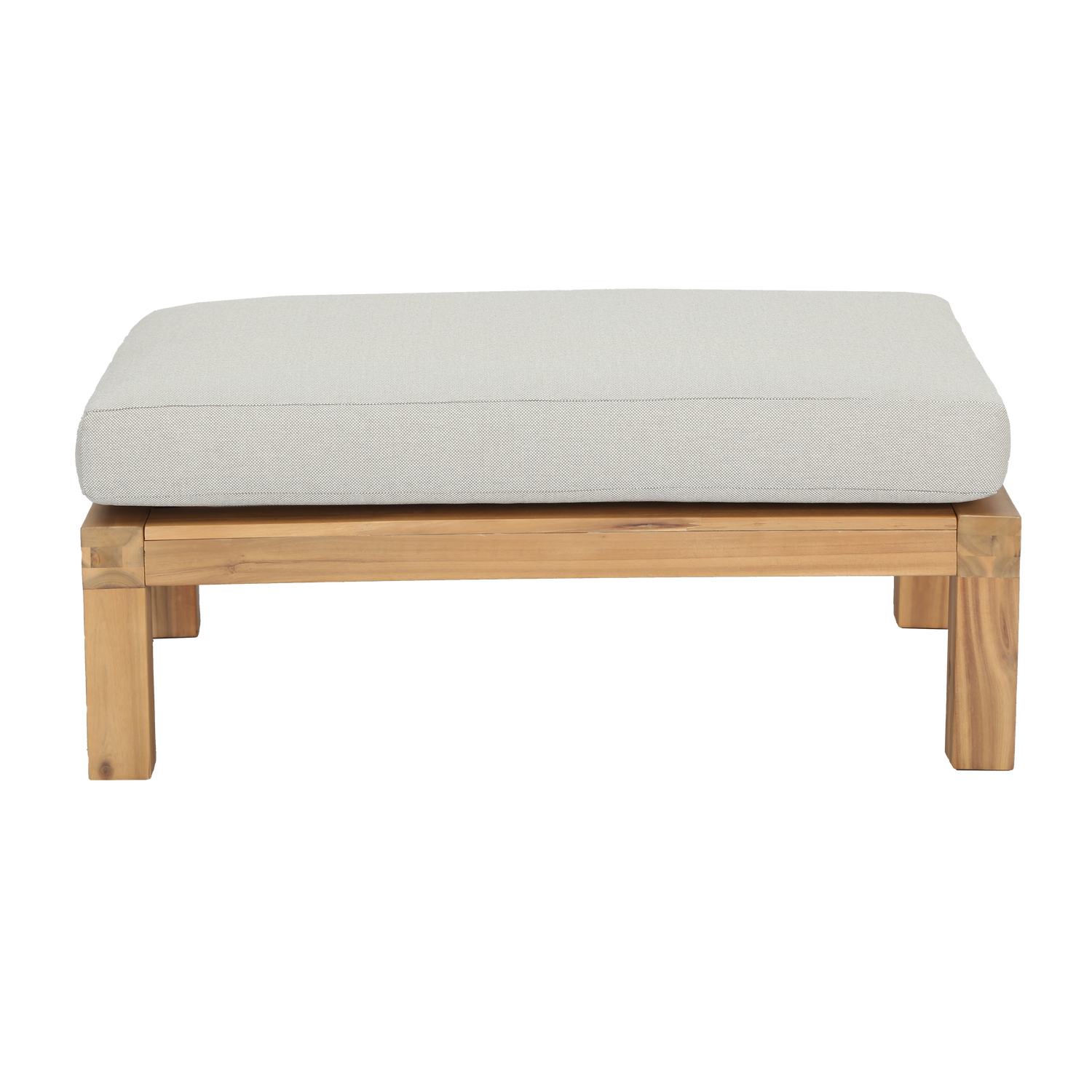 Buitenpuf RELAX beige met acaciahouten basis