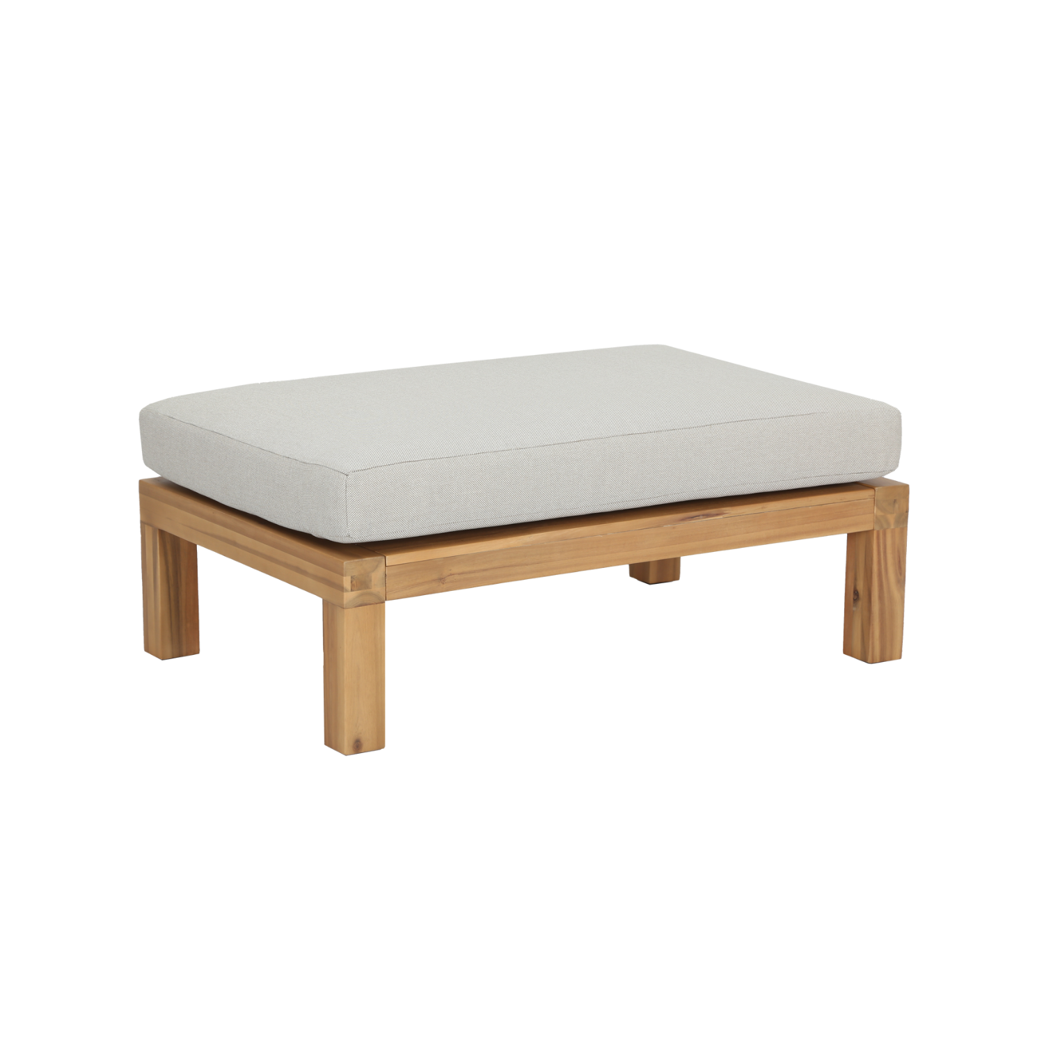 Buitenpuf RELAX beige met acaciahouten basis
