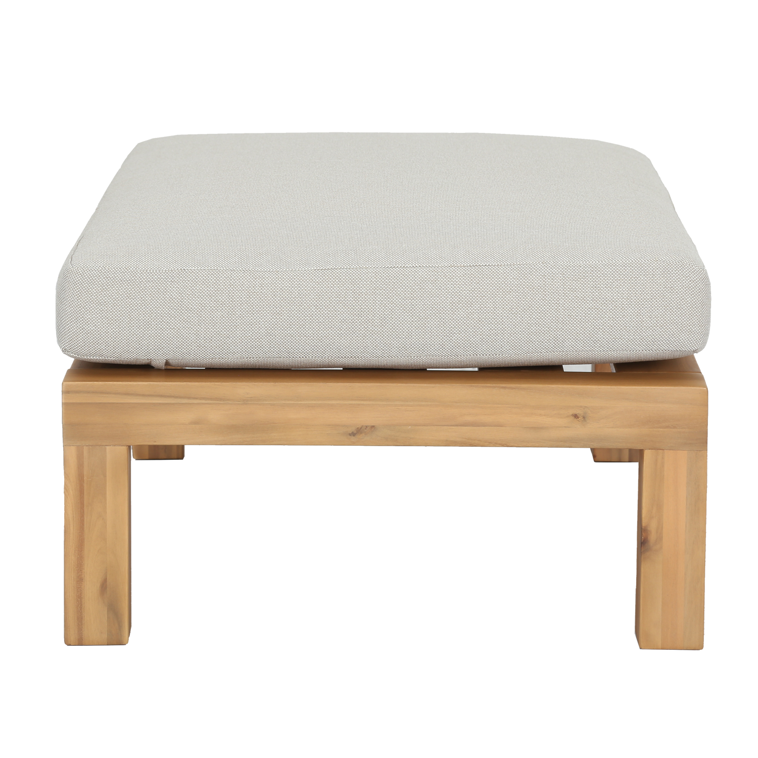 Buitenpuf RELAX beige met acaciahouten basis