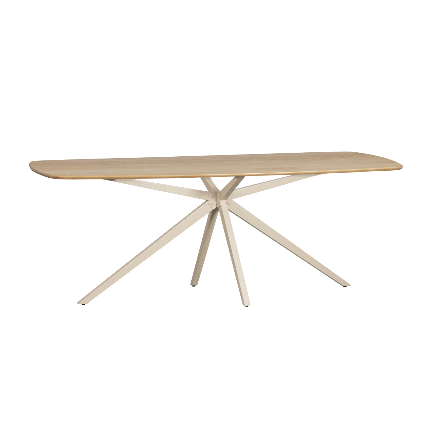 TABLO DANISH Table in Oak Wood with Beige Base