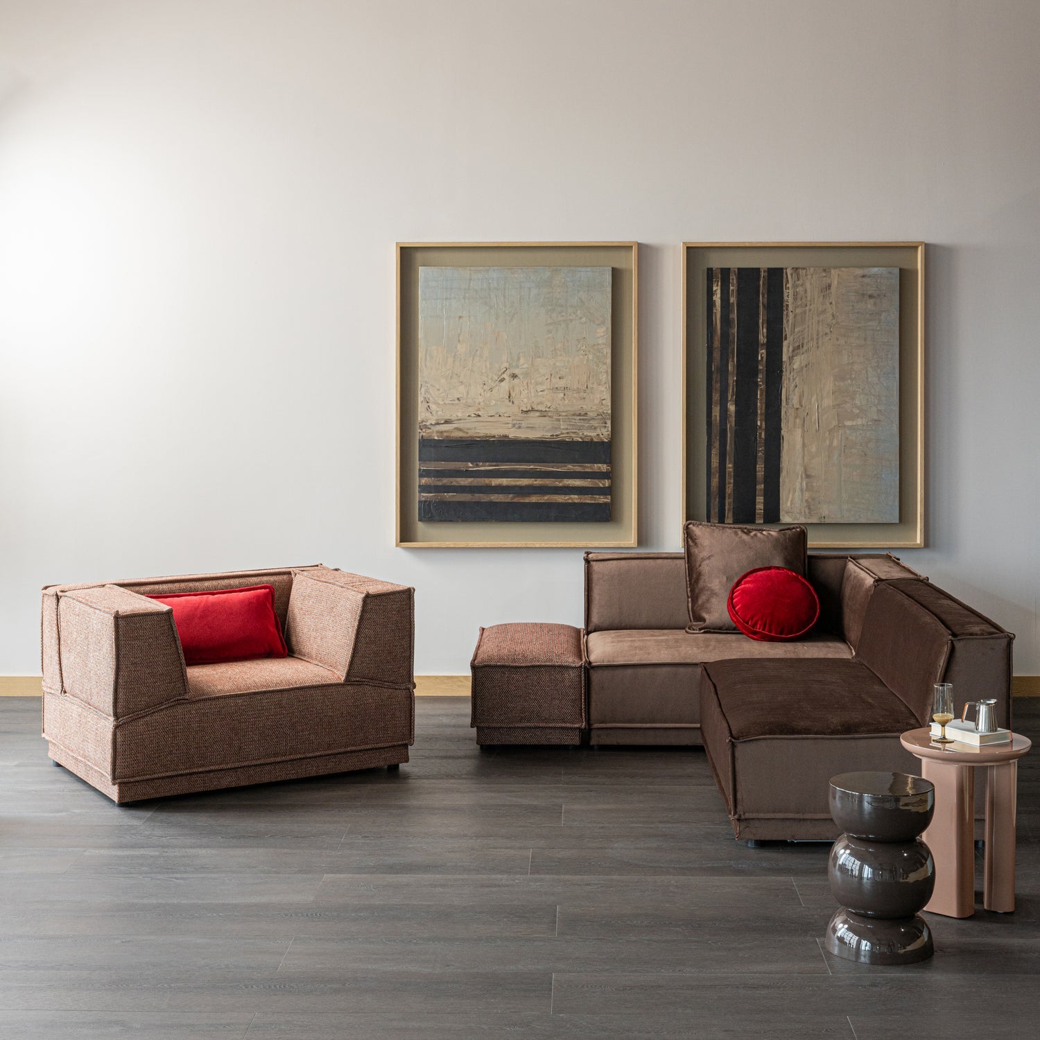 Bijzettafel ORICO vuilroze