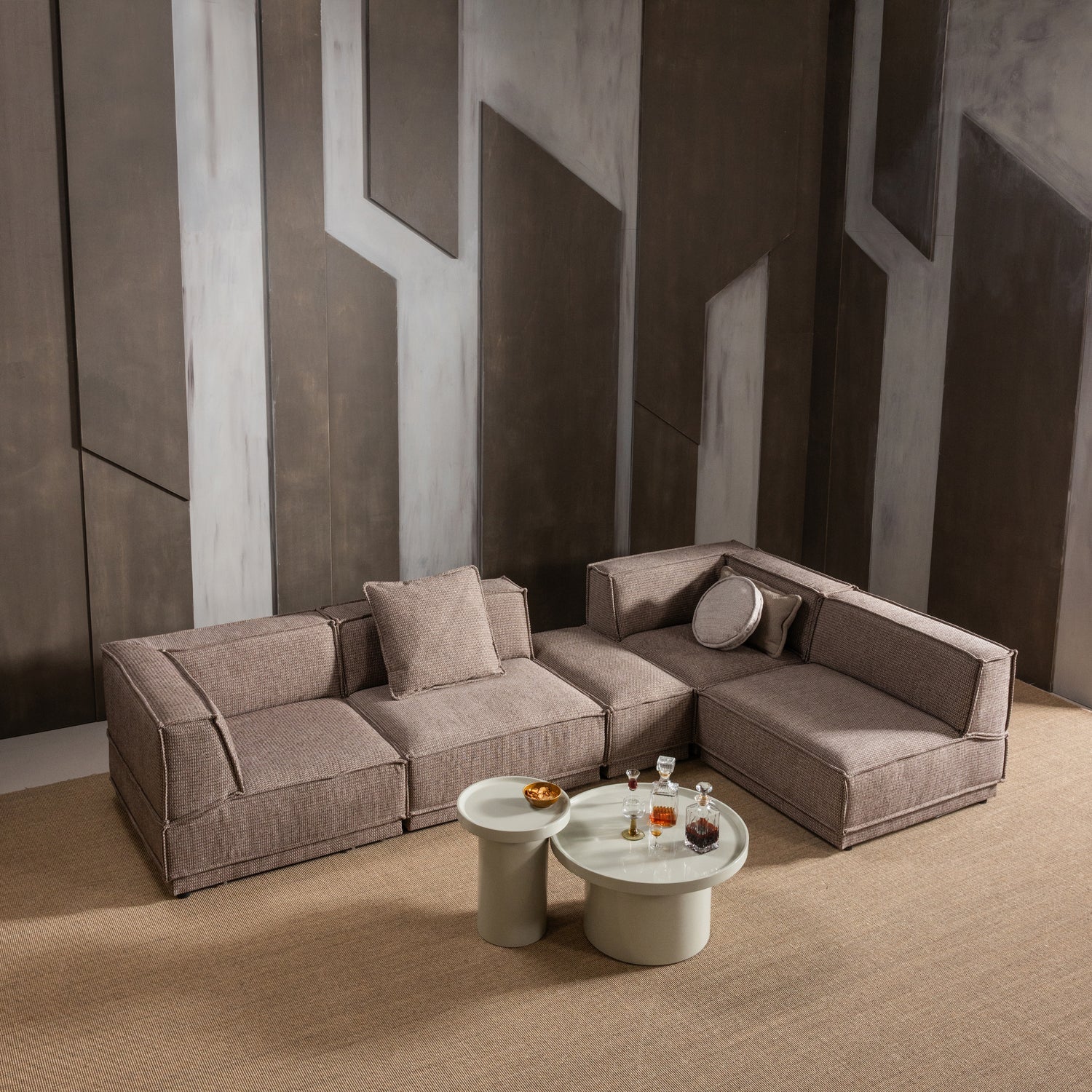 Zijtafel VELUNA zandkleurig