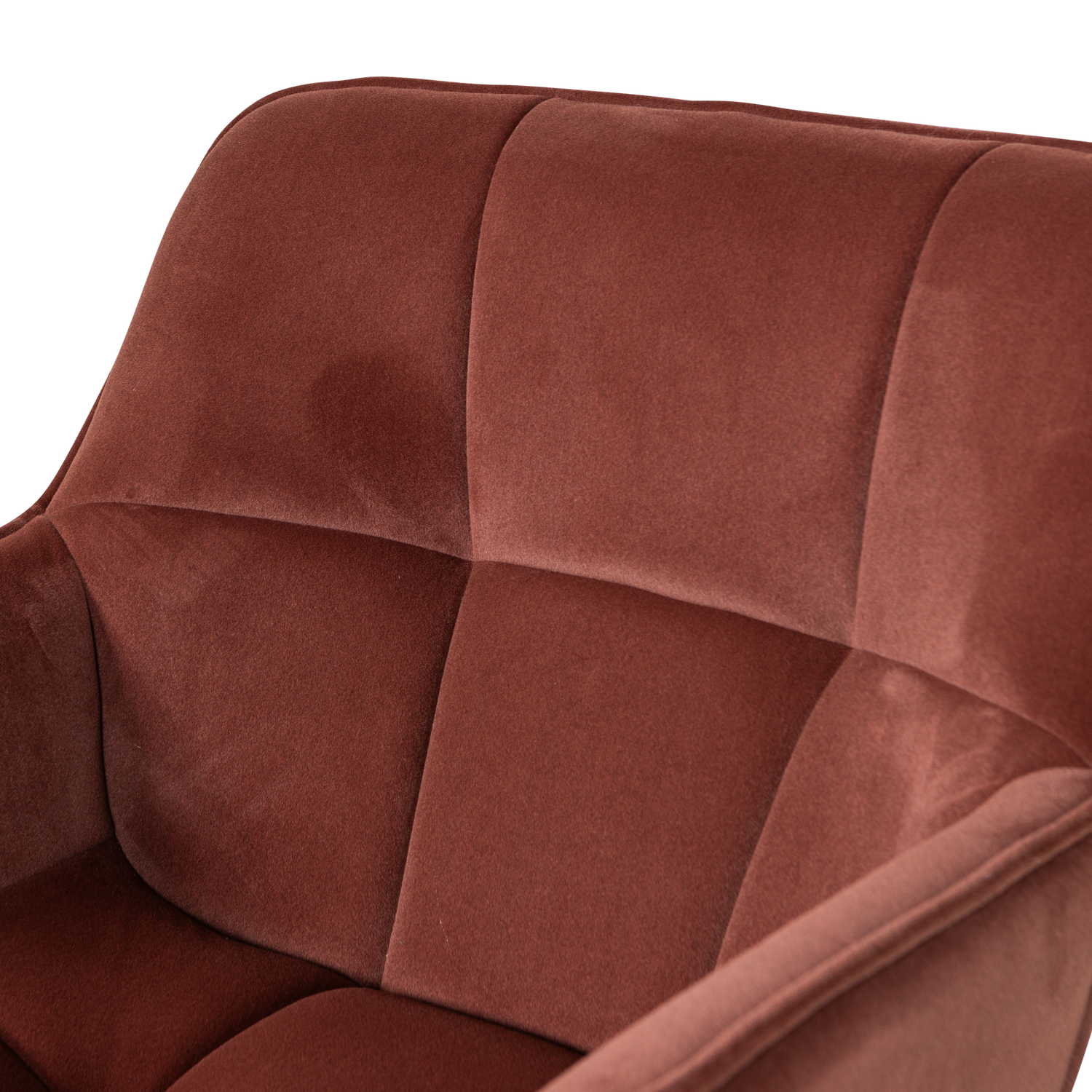 Velvet Swivel Armchair WIBO Dark Red