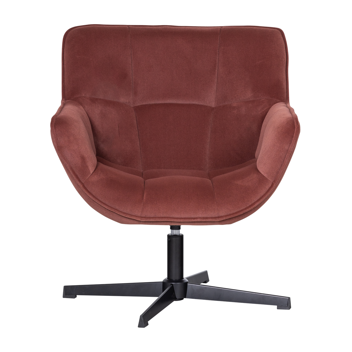 Velvet Swivel Armchair WIBO Dark Red