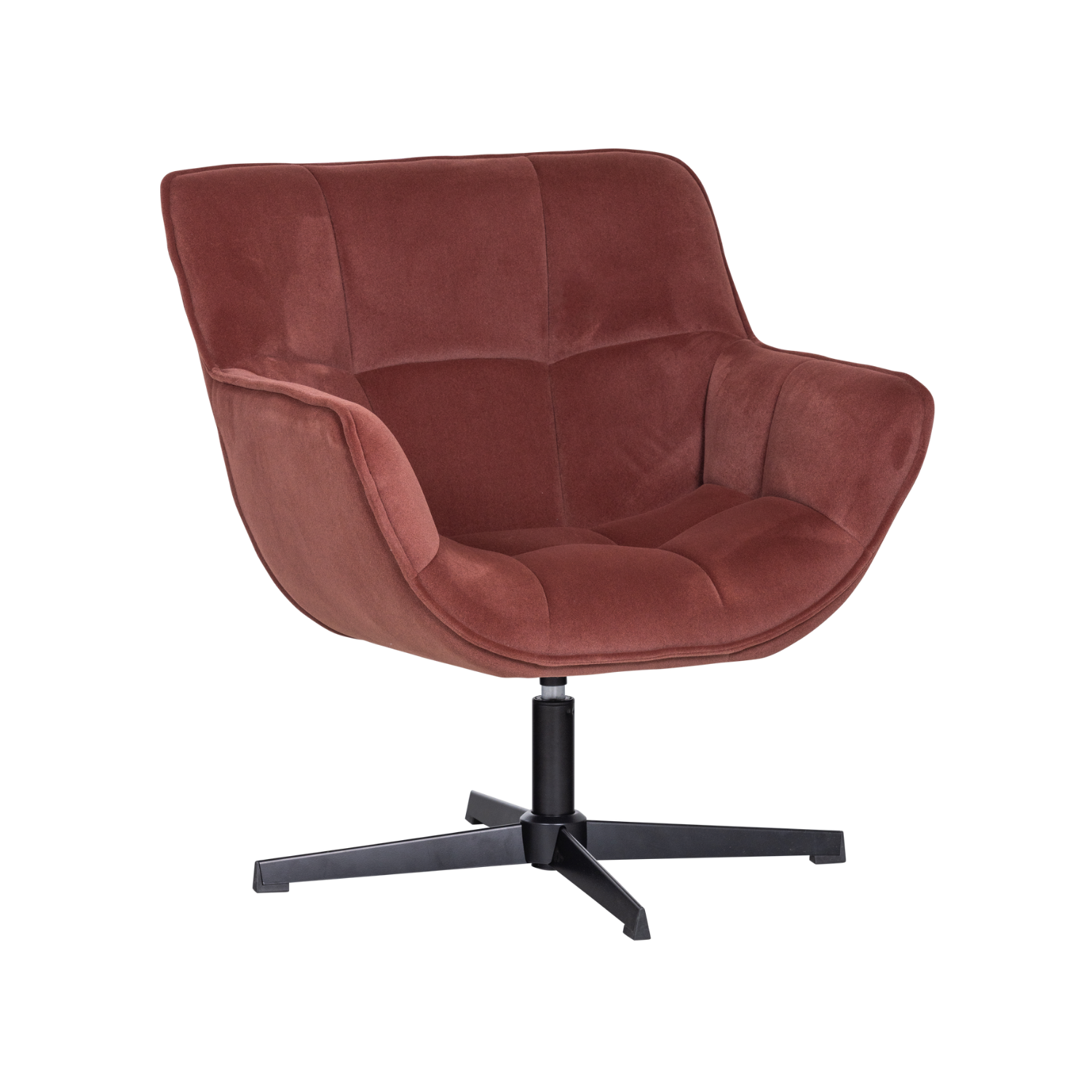 Velvet Swivel Armchair WIBO Dark Red