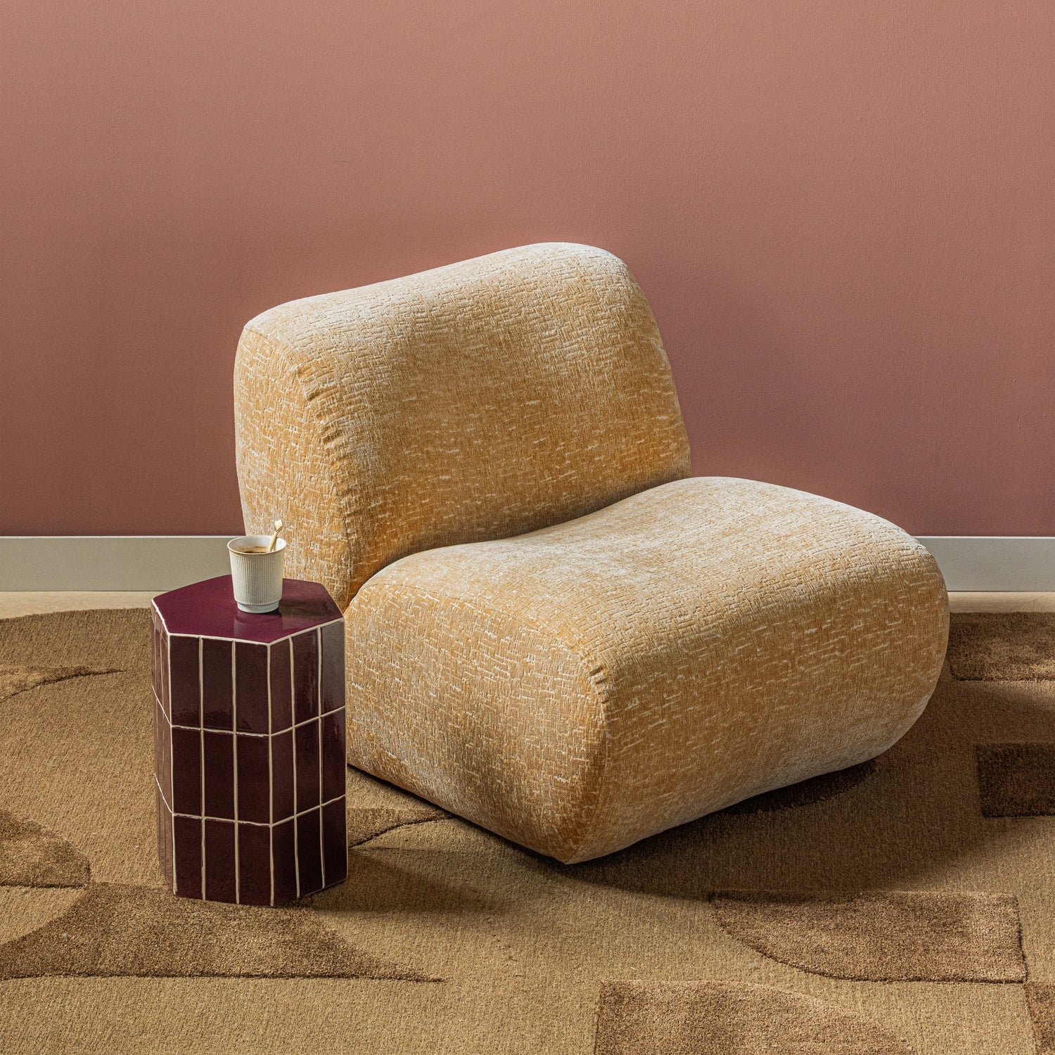 Beistelltisch PLU pflaumenfarben