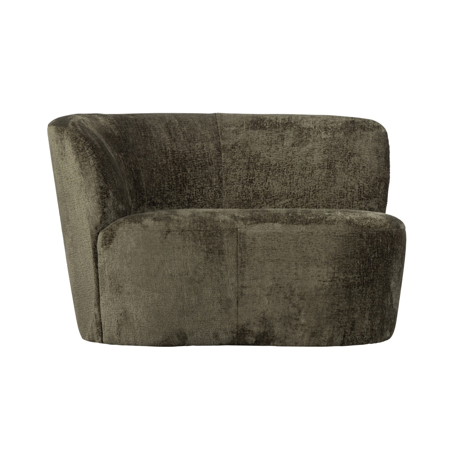 Green Left-Arm Velvet Sofa STONE