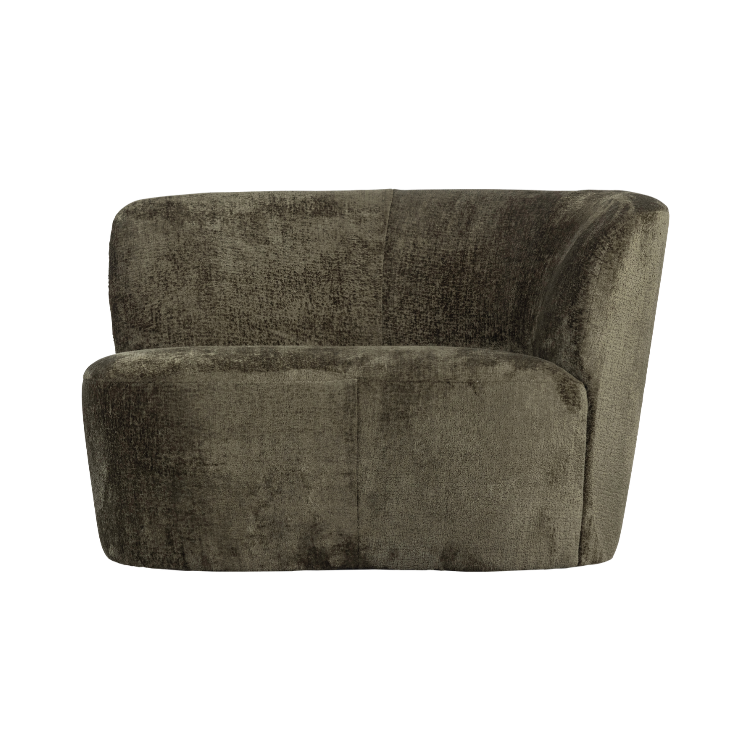 Velvet Right-Arm Sofa STONE Green