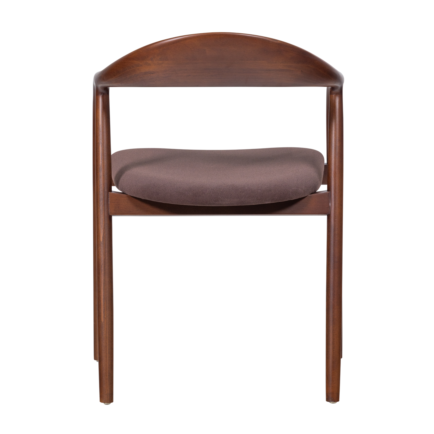 Stoel BRAN bruin beukenhout met bruine bekleding