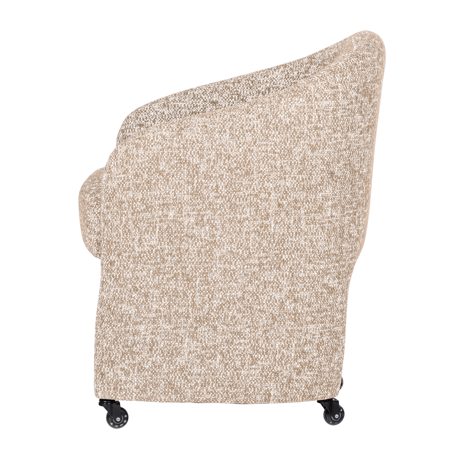 CORDO Beige Melange Armchair on Wheels