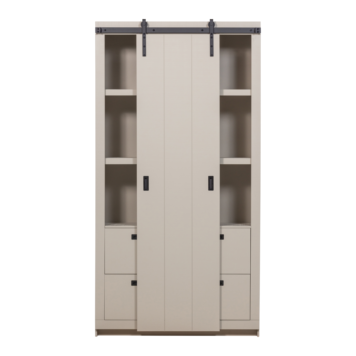 Schuifdeurkast SLIDE BARN grijsbeige