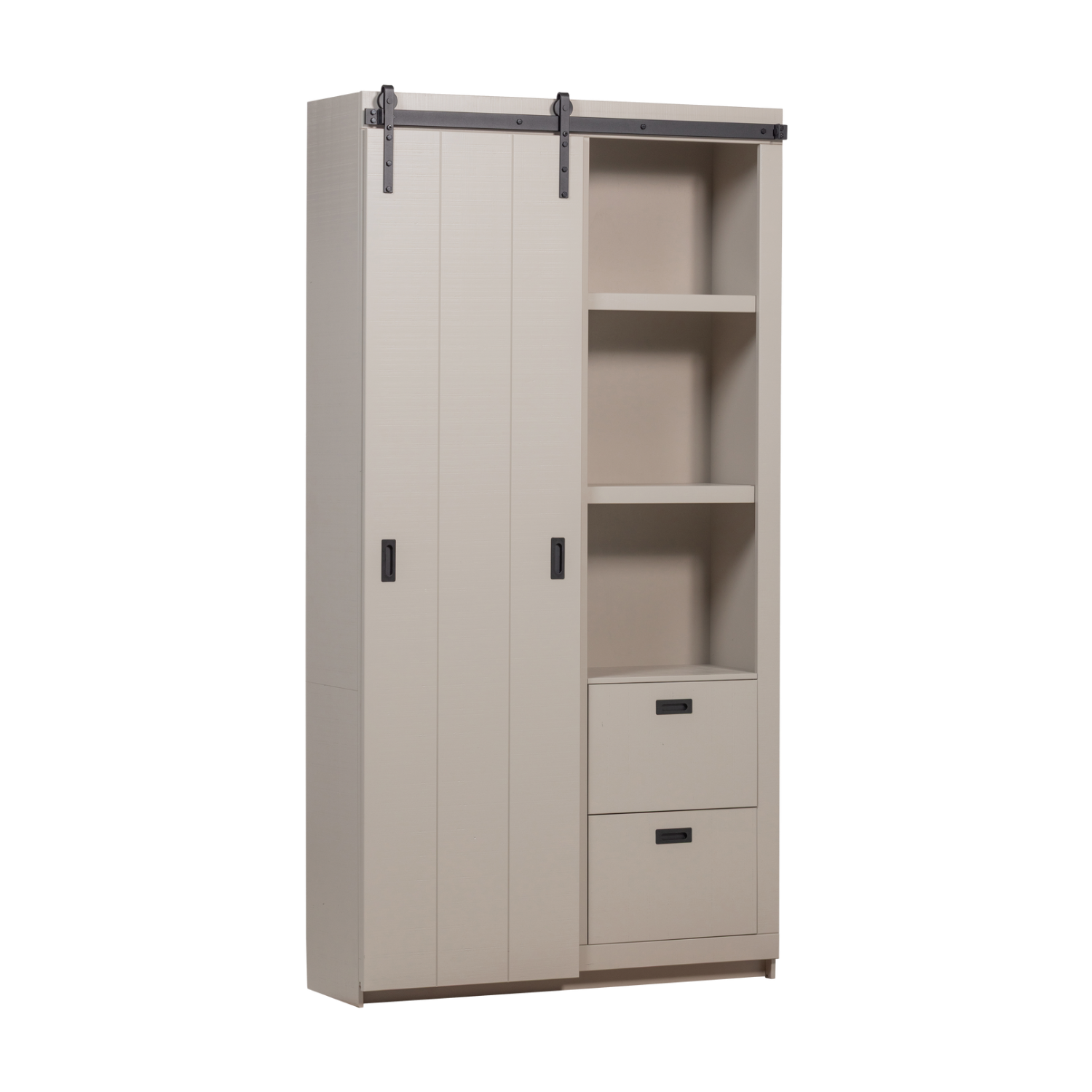 Schuifdeurkast SLIDE BARN grijsbeige