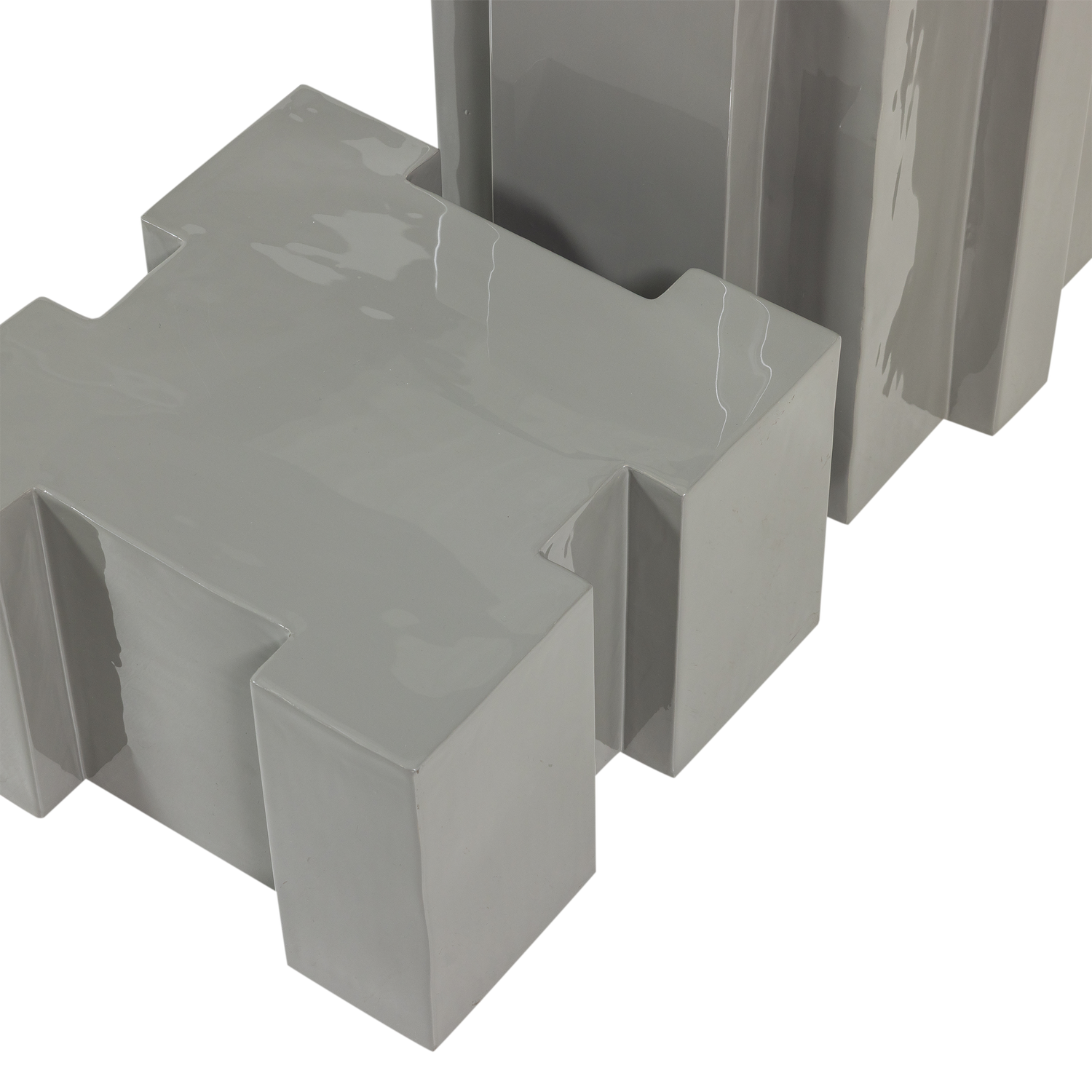 Set van bijzettafels JASMIR grijs