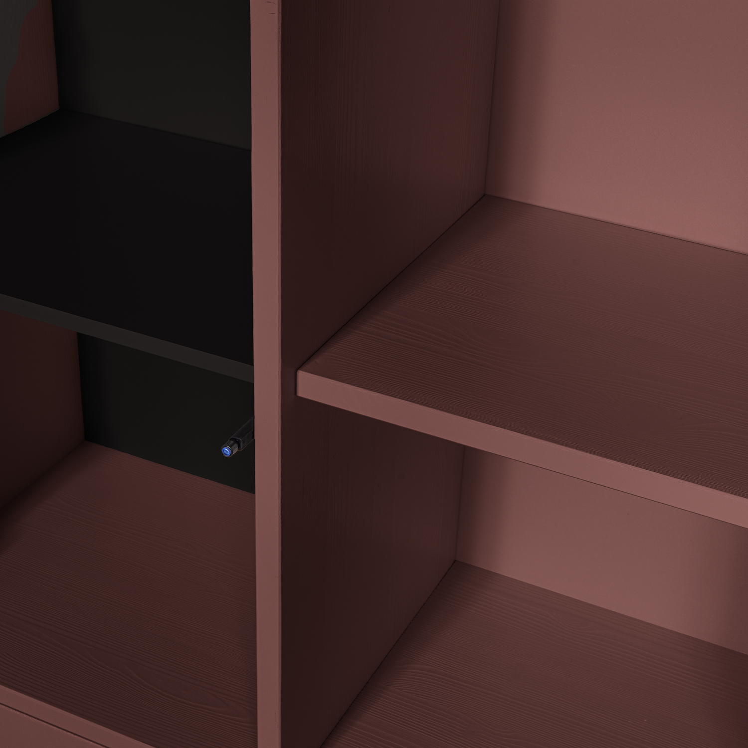 Bureau met kasten MEREL bordeauxrood