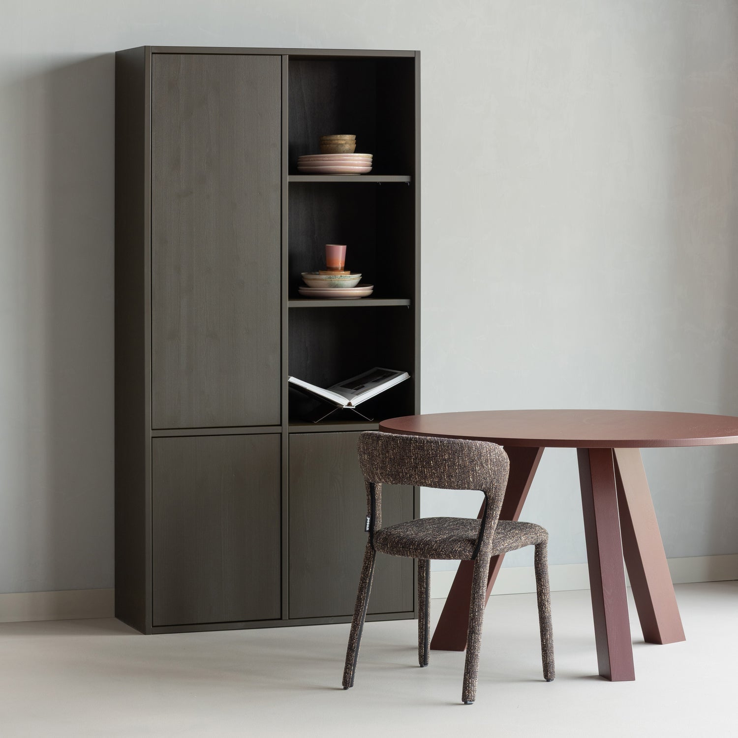 MEREL Brown Cabinet Shelf