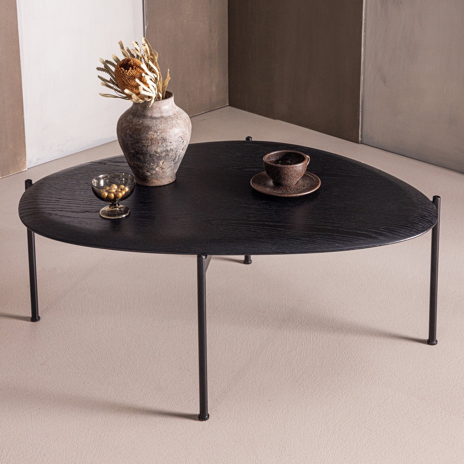 KOTA Black Veneer Side Table