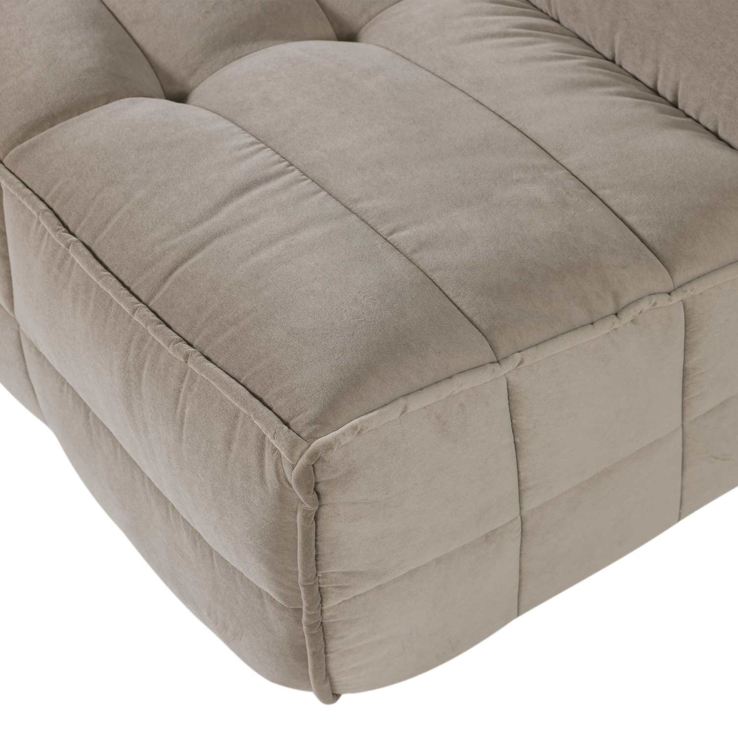 Sofa aus Samt CLUSTER - Modul für 3 Personen in Beige