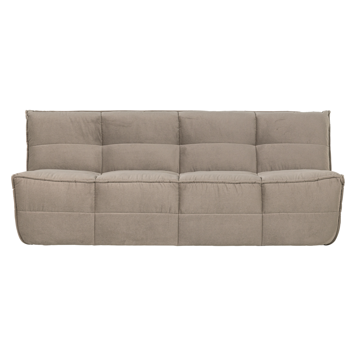 Sofa aus Samt CLUSTER - Modul für 3 Personen in Beige