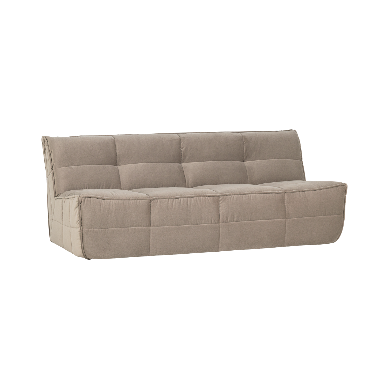Sofa aus Samt CLUSTER - Modul für 3 Personen in Beige