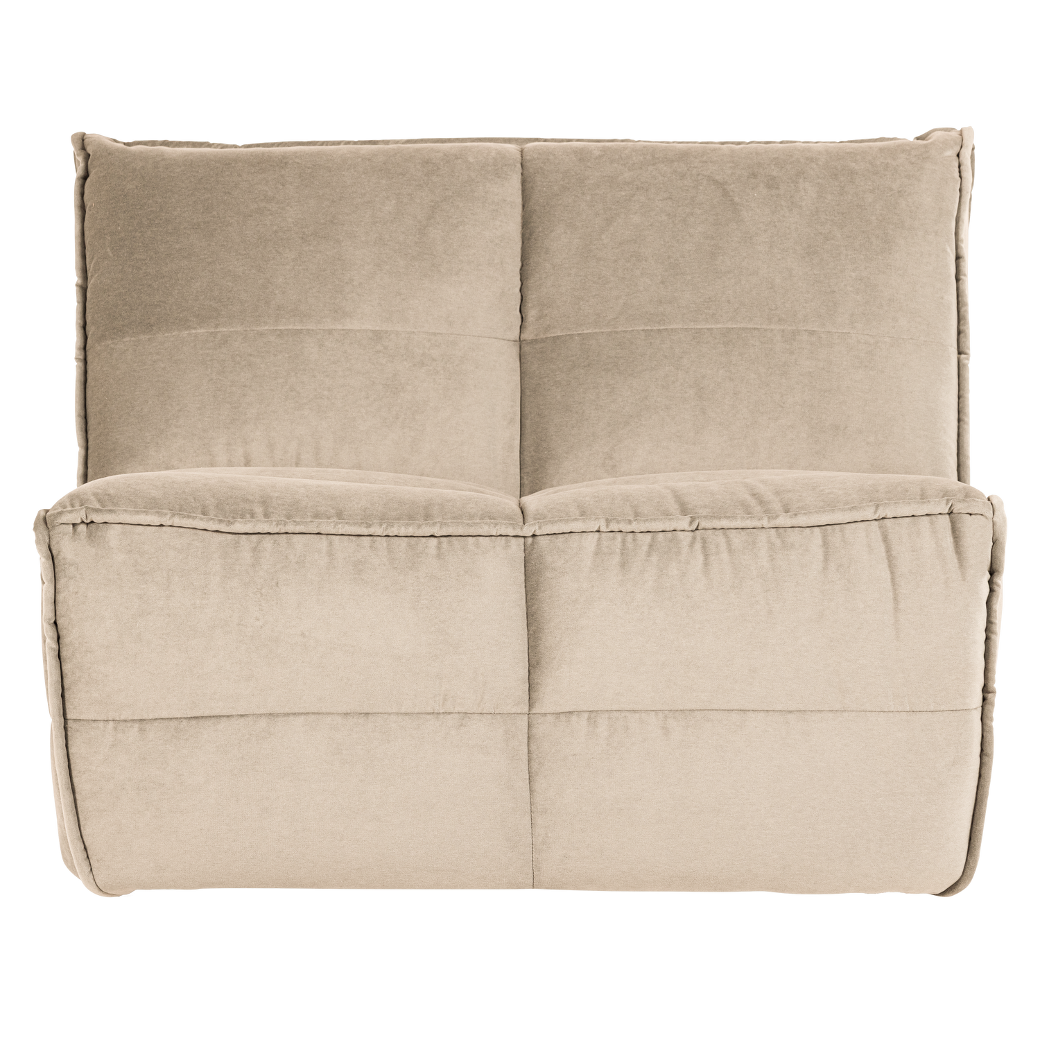 Fauteuil / fluwelen module CLUSTER lichtbeige