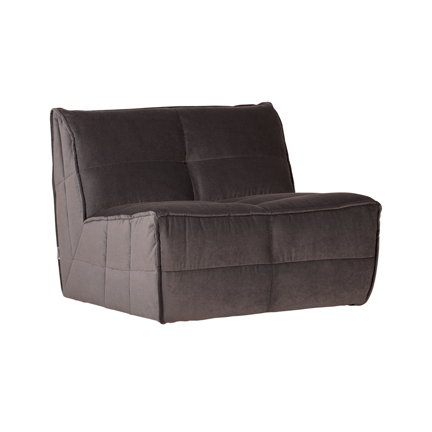 Fauteuil / fluwelen module CLUSTER chocolade