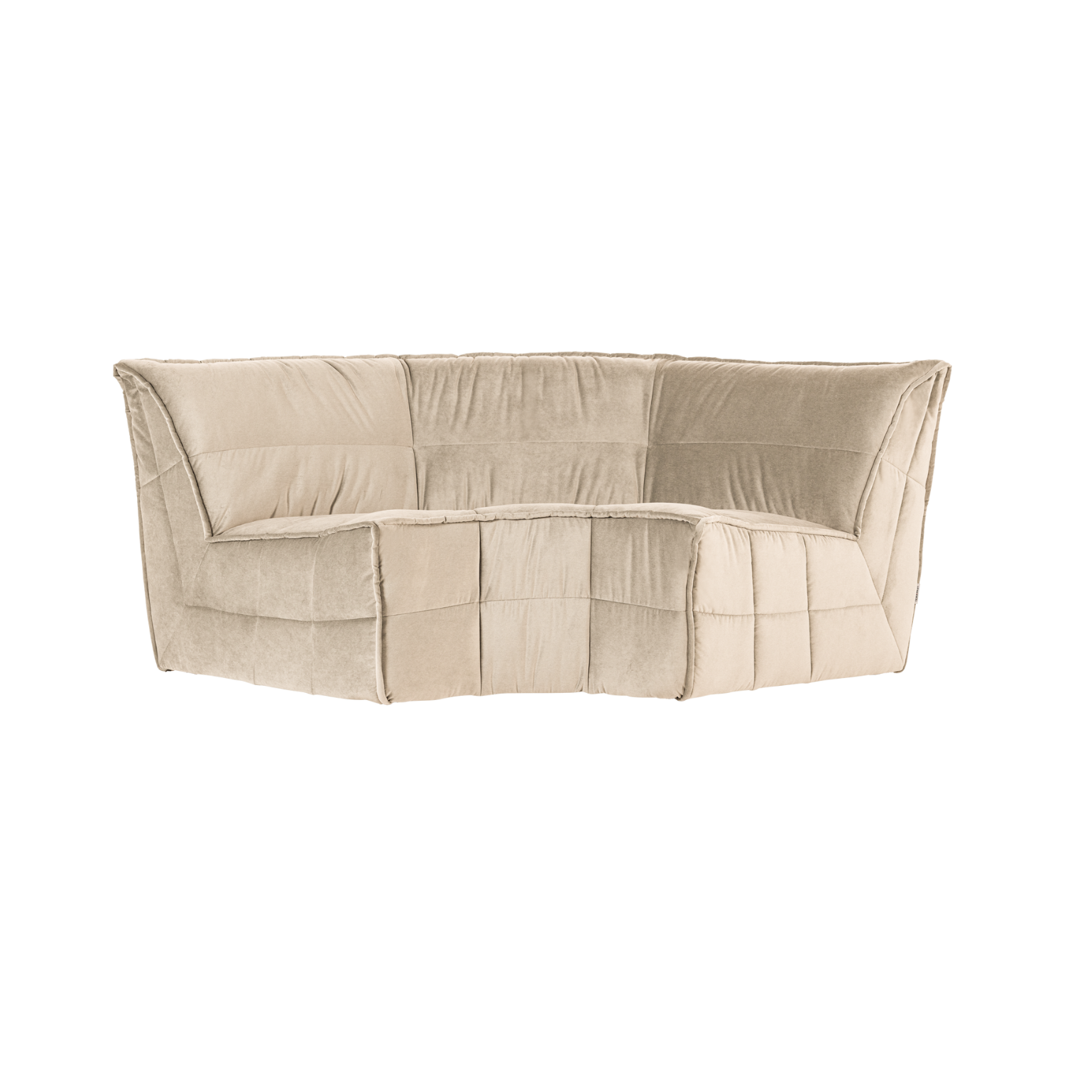 Sofa aksamitna CLUSTER - hoekmodule zandkleurig