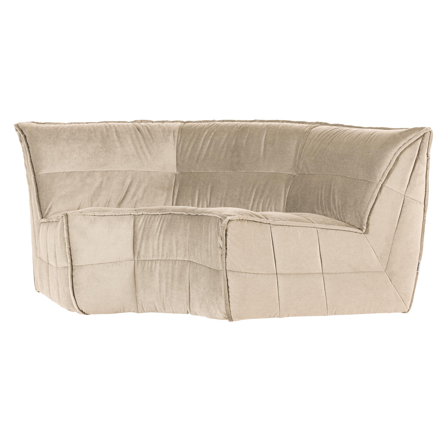 Sofa aksamitna CLUSTER - hoekmodule zandkleurig